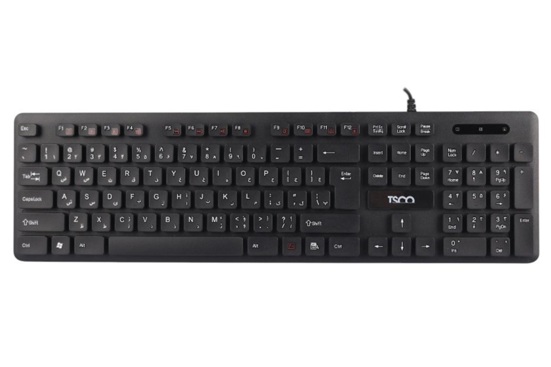 نمای بالا و دکمه های کنترل کیبورد تسکو TK 8045