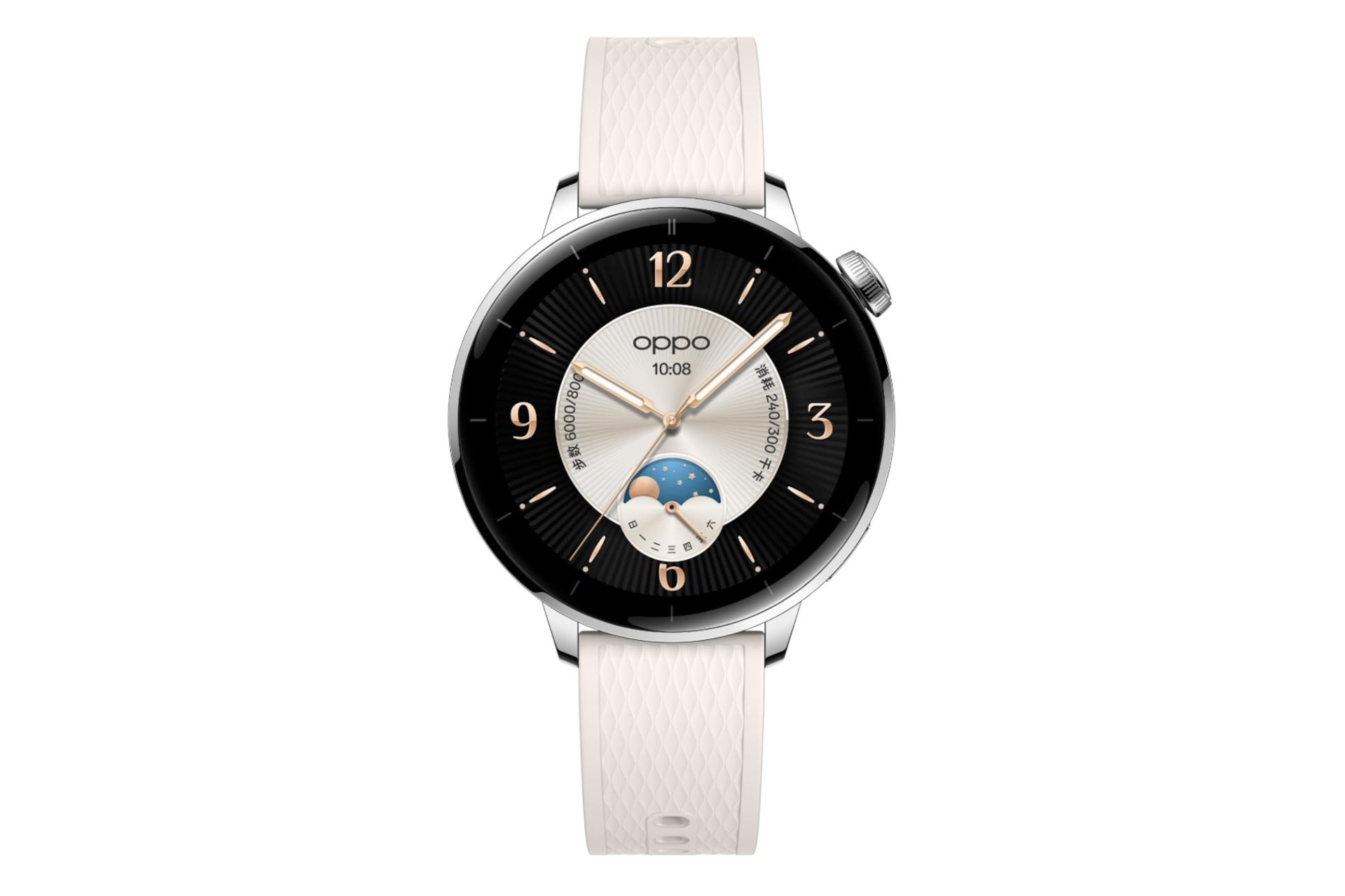 ساعت هوشمند اوپو واچ X2 مینی نقره ای از نمای روبرو / Oppo Watch X2 Mini