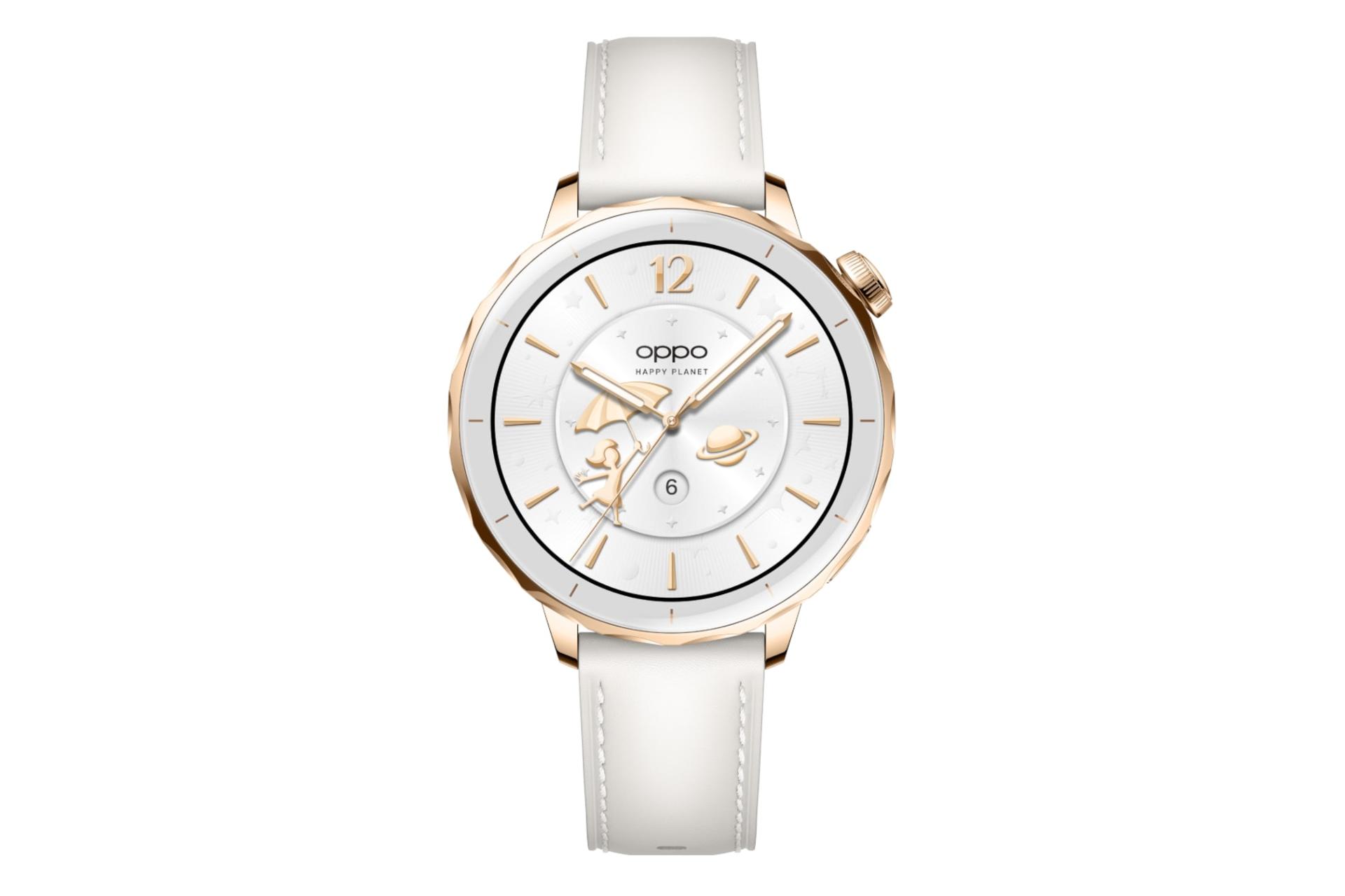 ساعت هوشمند اوپو واچ X2 مینی طلایی از نمای روبرو / Oppo Watch X2 Mini