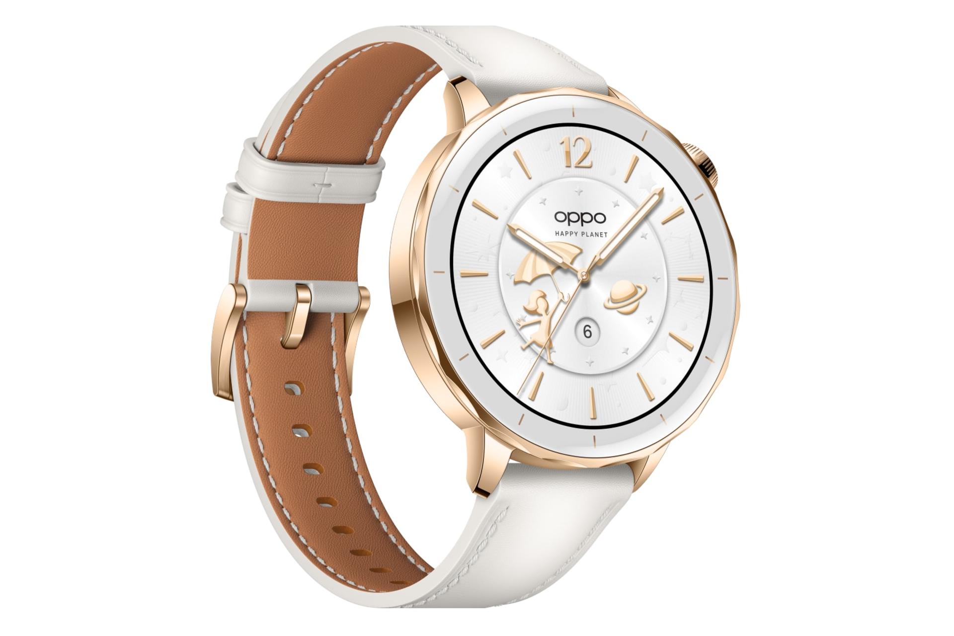 سمت چپ ساعت هوشمند اوپو واچ X2 مینی طلایی/ Oppo Watch X2 Mini
