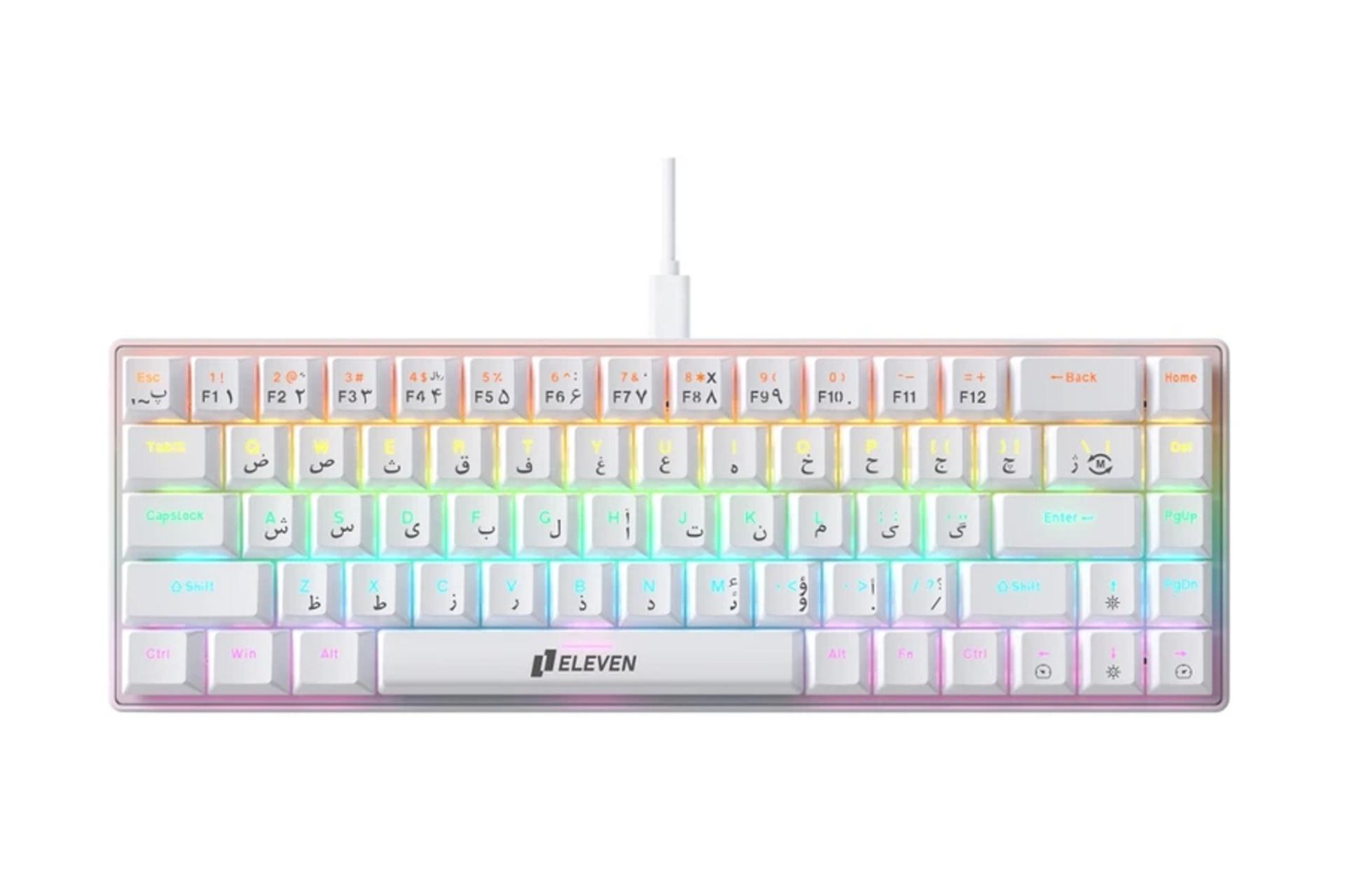 کیبورد الون TORPEDO رنگ سفید