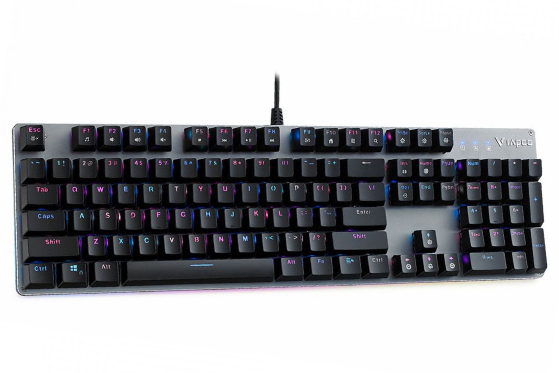 ابعاد و اندازه کیبورد رپو V520RGB Alloy