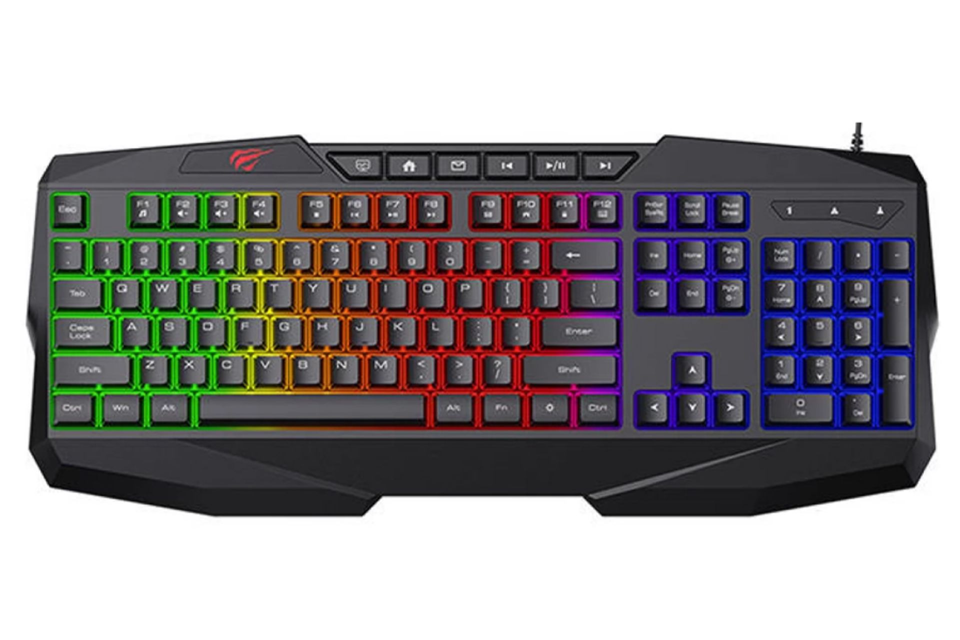 نمای بالا و دکمه های کیبورد هویت KB878L