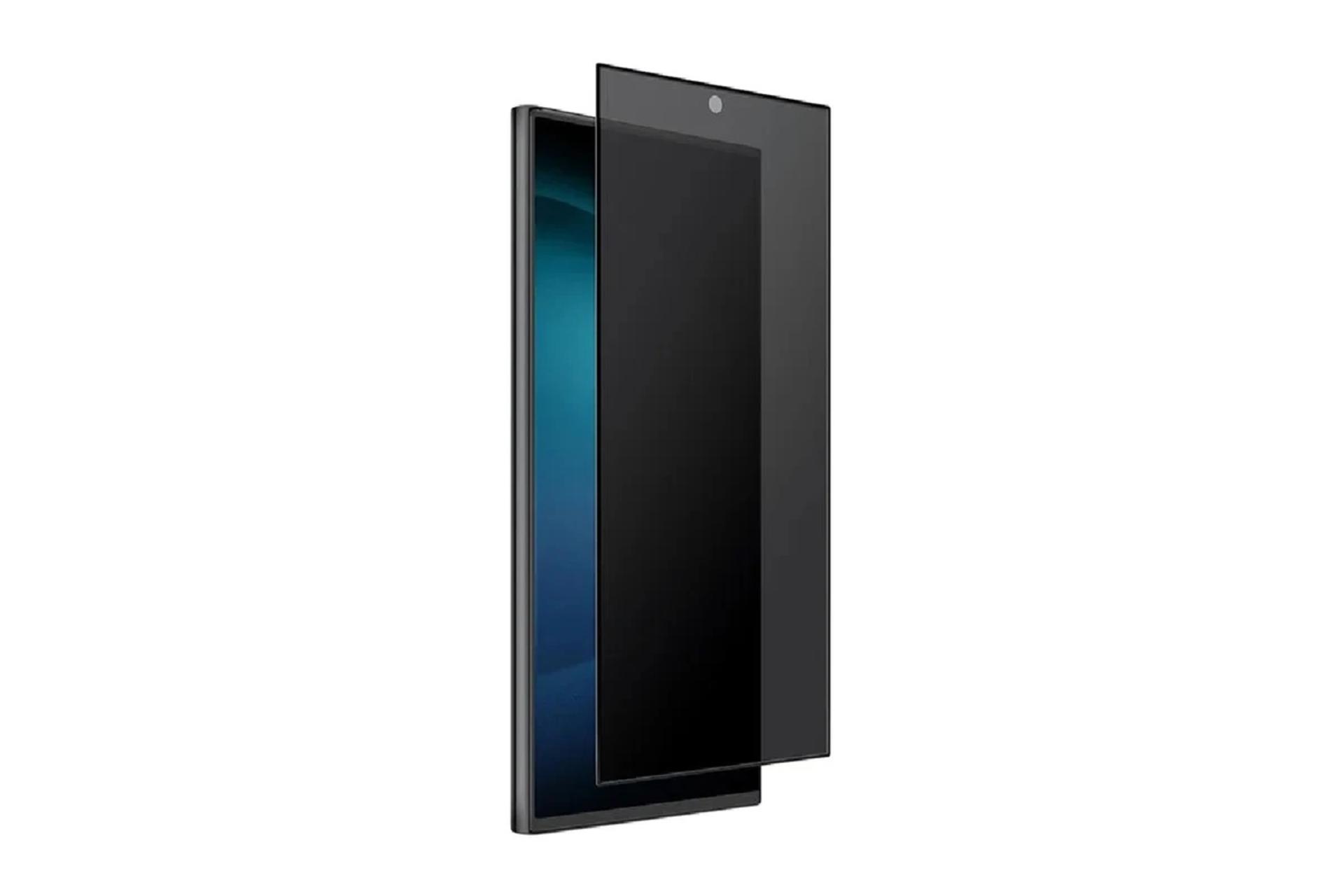 شفافیت محافظ صفحه نمایش گوشی بوف مدل Privacy مناسب سامسونگ Galaxy S24 Ultra