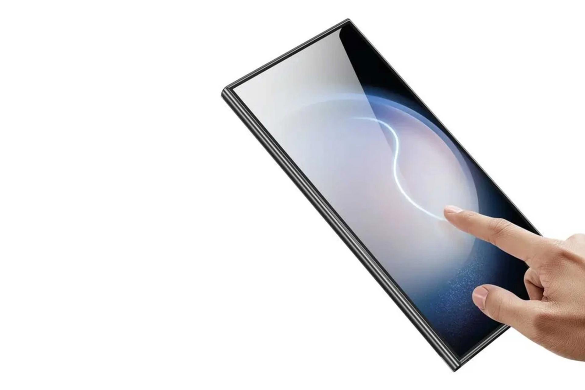 شفافیت محافظ صفحه نمایش گوشی بوف مدل FullGlue-Max-G مناسب سامسونگ Galaxy S24 Ultra