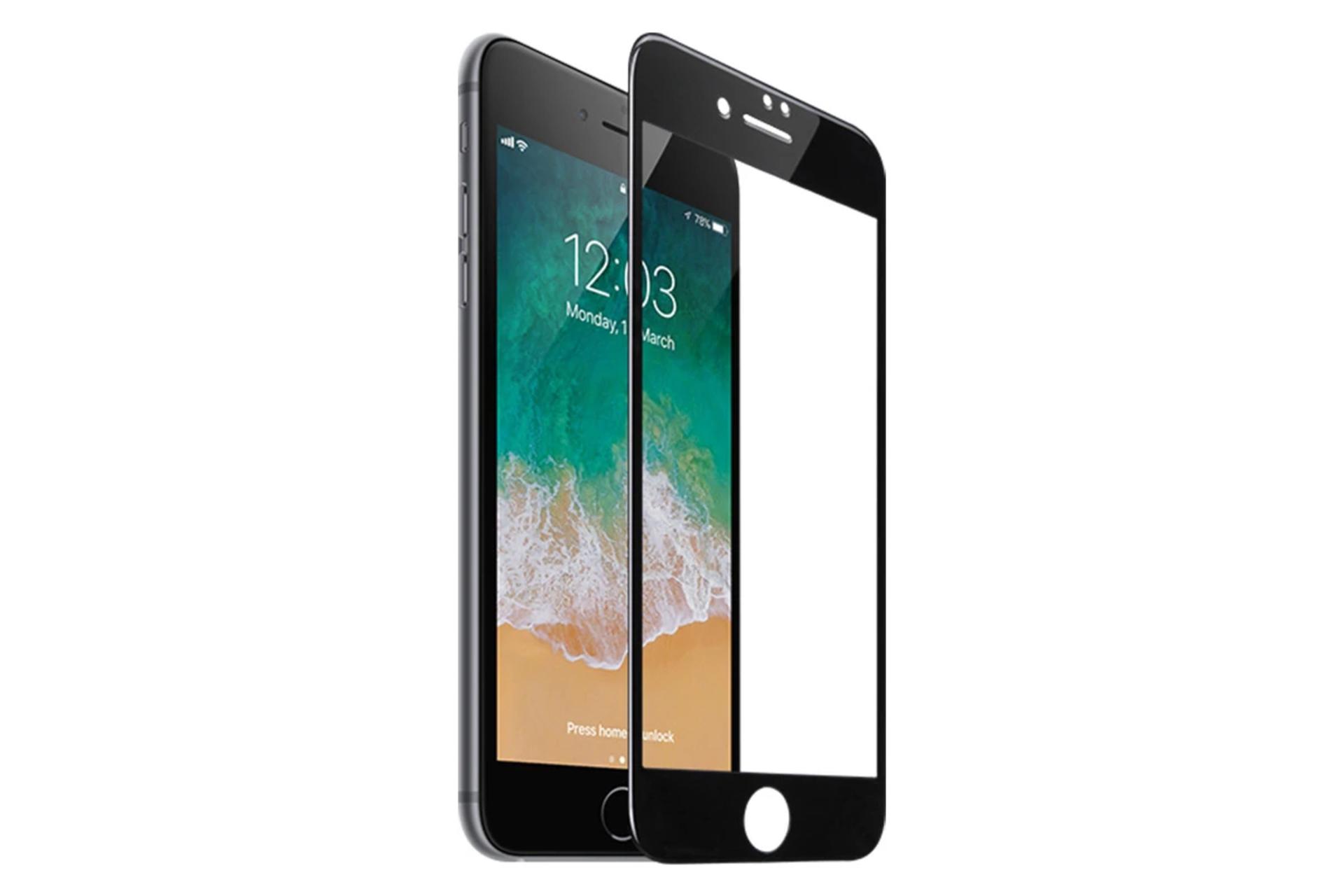 شفافیت محافظ صفحه نمایش گوشی بوف مدل Full Nano مناسب اپل iPhone 8 Plus / 7 Plus