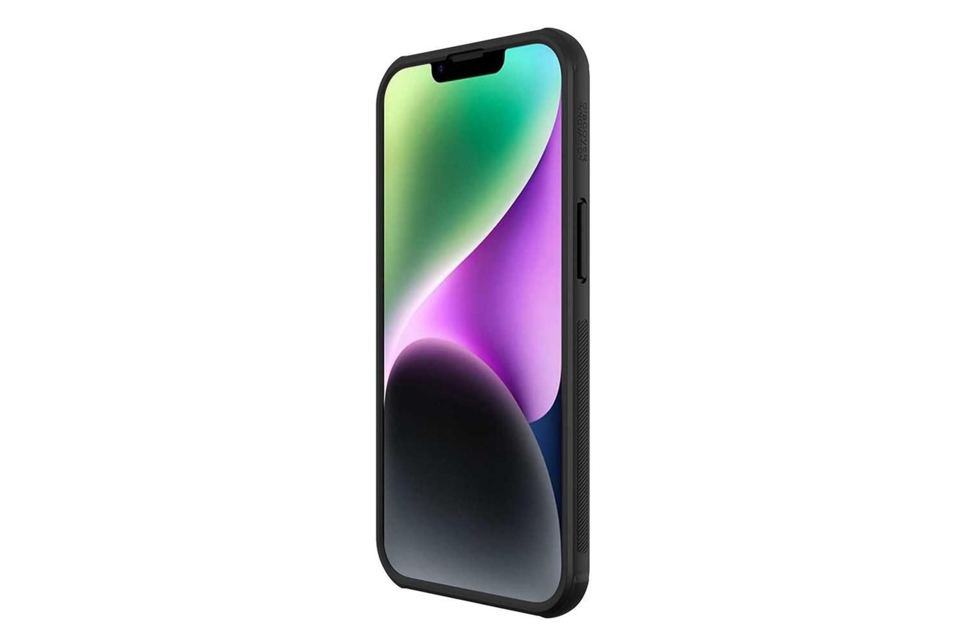 نمای جلوی قاب گوشی نیلکین مدل Super Frosted Shield Pro Logo CutOut مناسب اپل iPhone 13 Pro Max