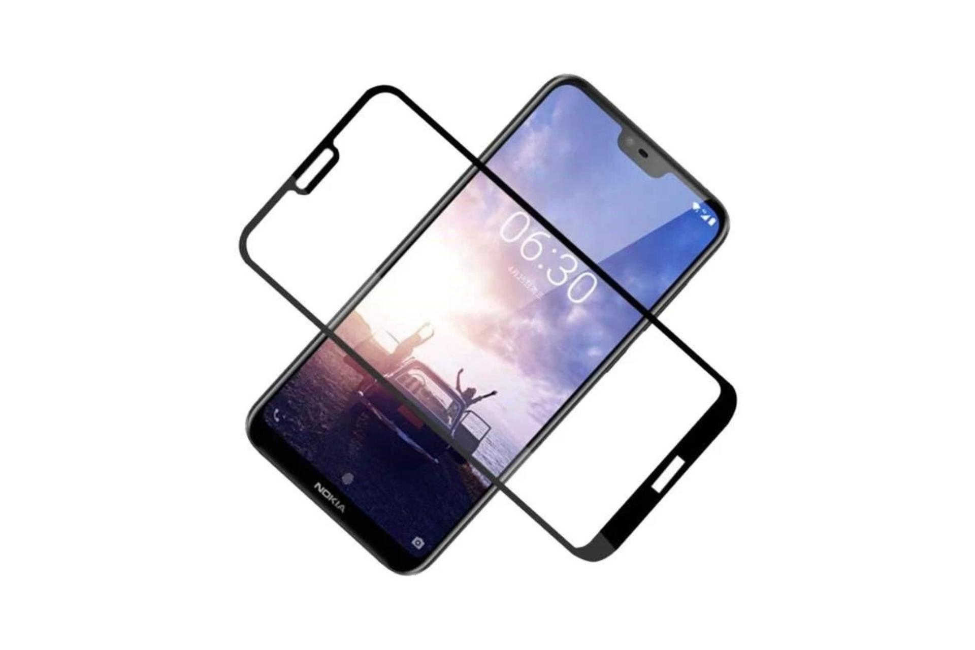 شفافیت محافظ صفحه نمایش گوشی بوف مدل 5D F33 مناسب نوکیا X6