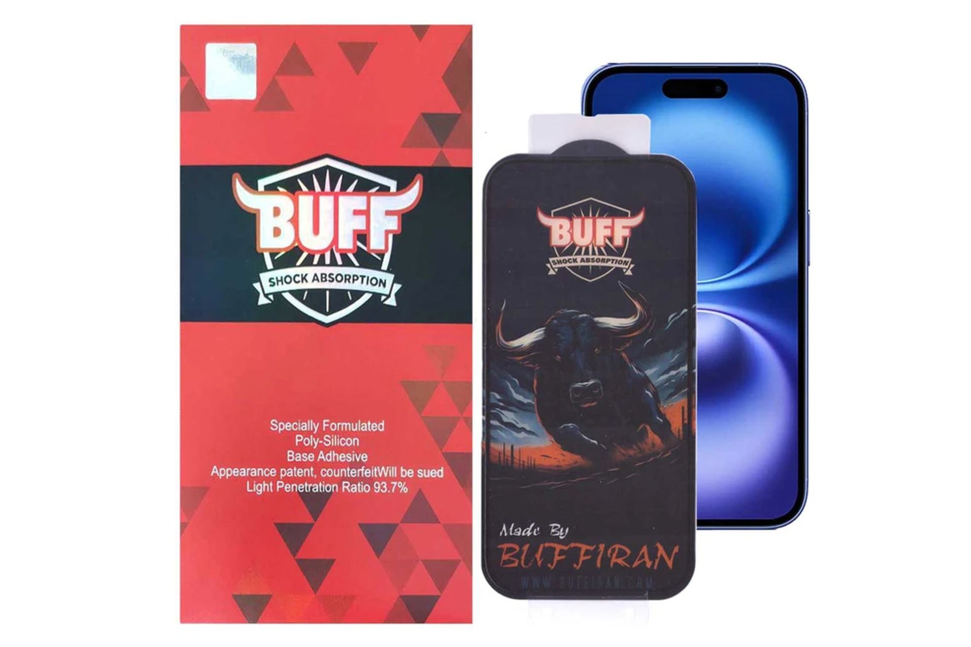 جعبه محافظ صفحه نمایش گوشی بوف مدل BullRun Buffer مناسب اپل iPhone 16 / 15
