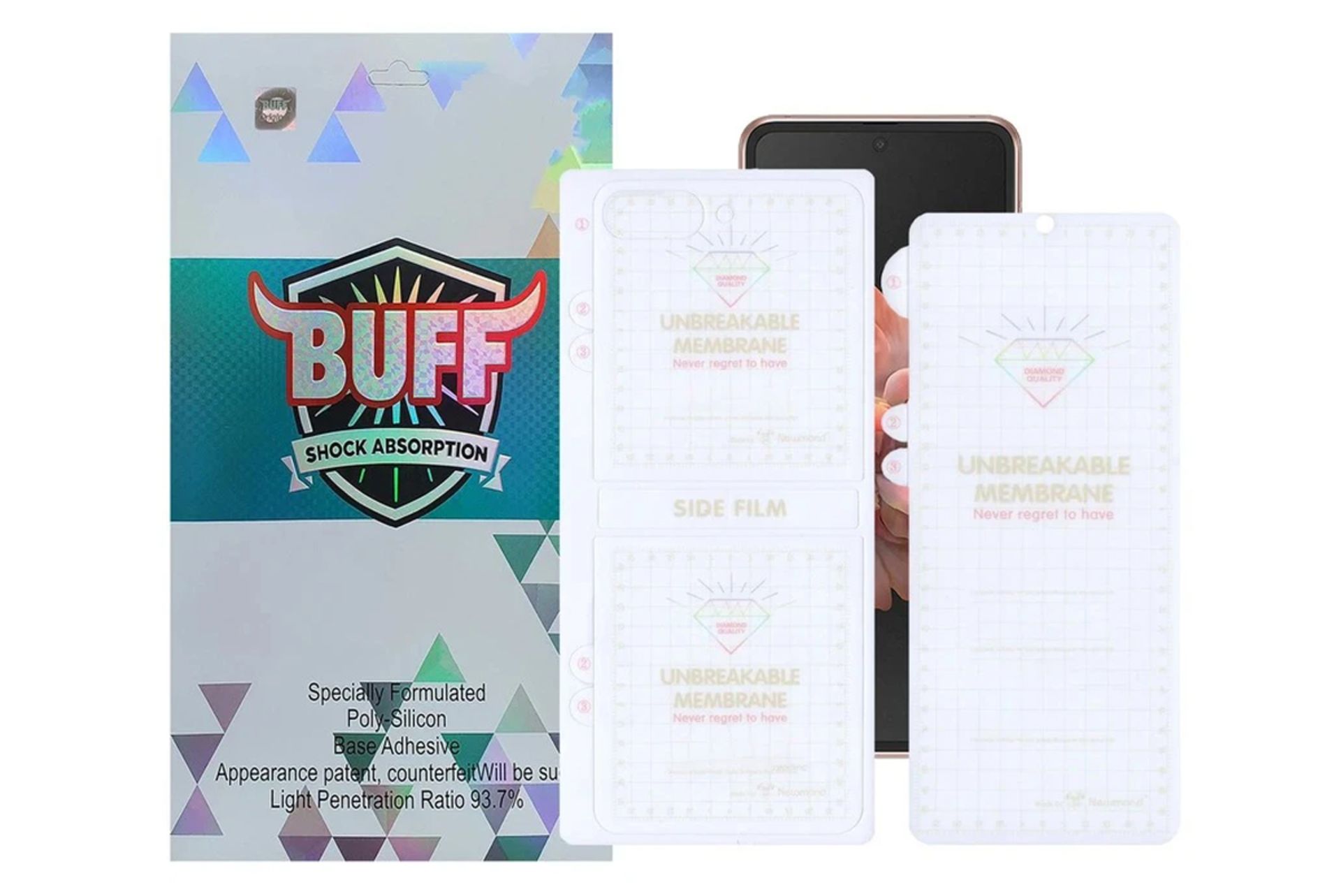 محافظ صفحه نمایش گوشی بوف مدل Hydrogel مناسب سامسونگ Galaxy Z Flip6 به همراه محافظ پشت گوشی