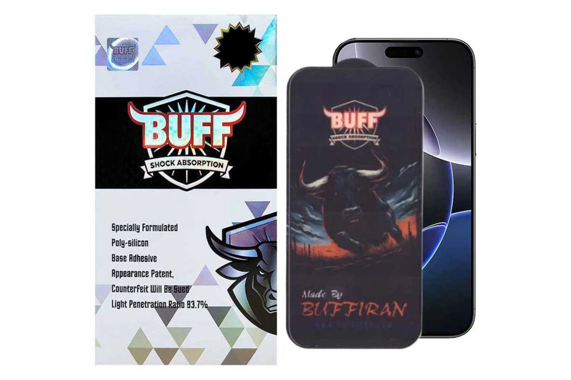 محافظ صفحه نمایش گوشی بوف مدل BullRun Buffer-G مناسب اپل iPhone 16 Pro Max