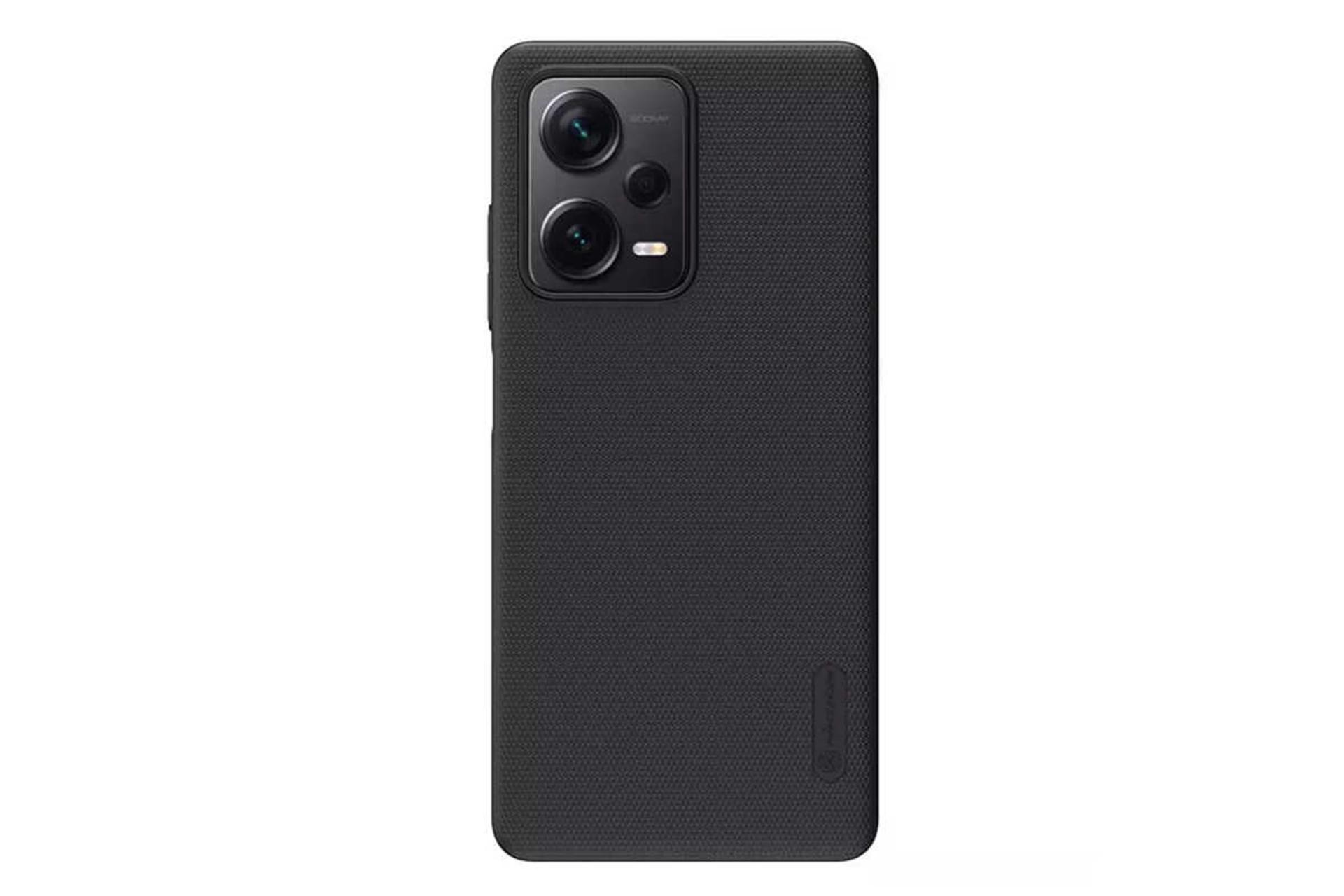 نمای پشت قاب گوشی نیلکین مدل Super Frosted Shield مناسب شیائومی Redmi Note 12 Pro Plus رنگ مشکی