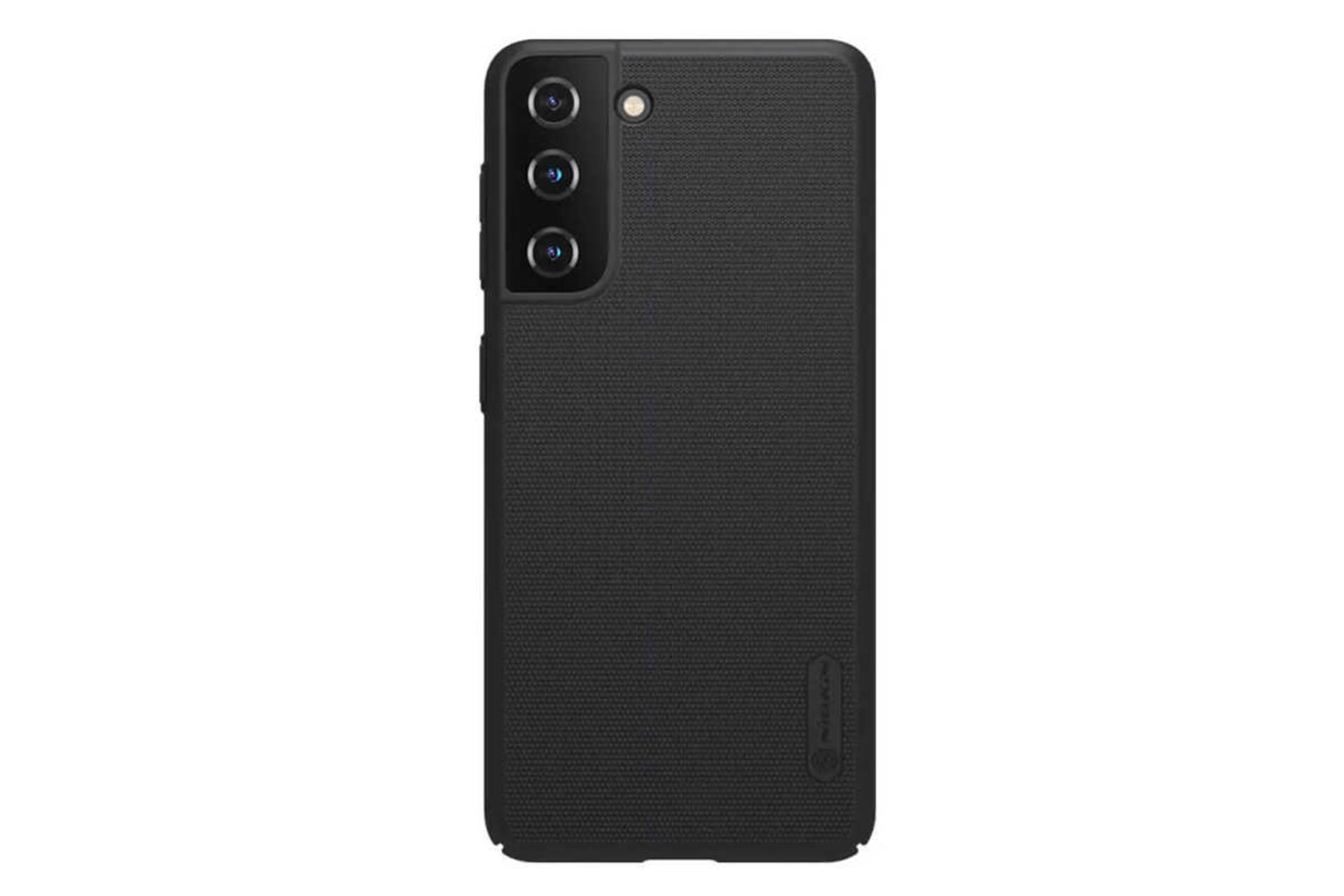 نمای پشت قاب گوشی نیلکین مدل Frosted Shield مناسب سامسونگ Galaxy S21 رنگ مشکی