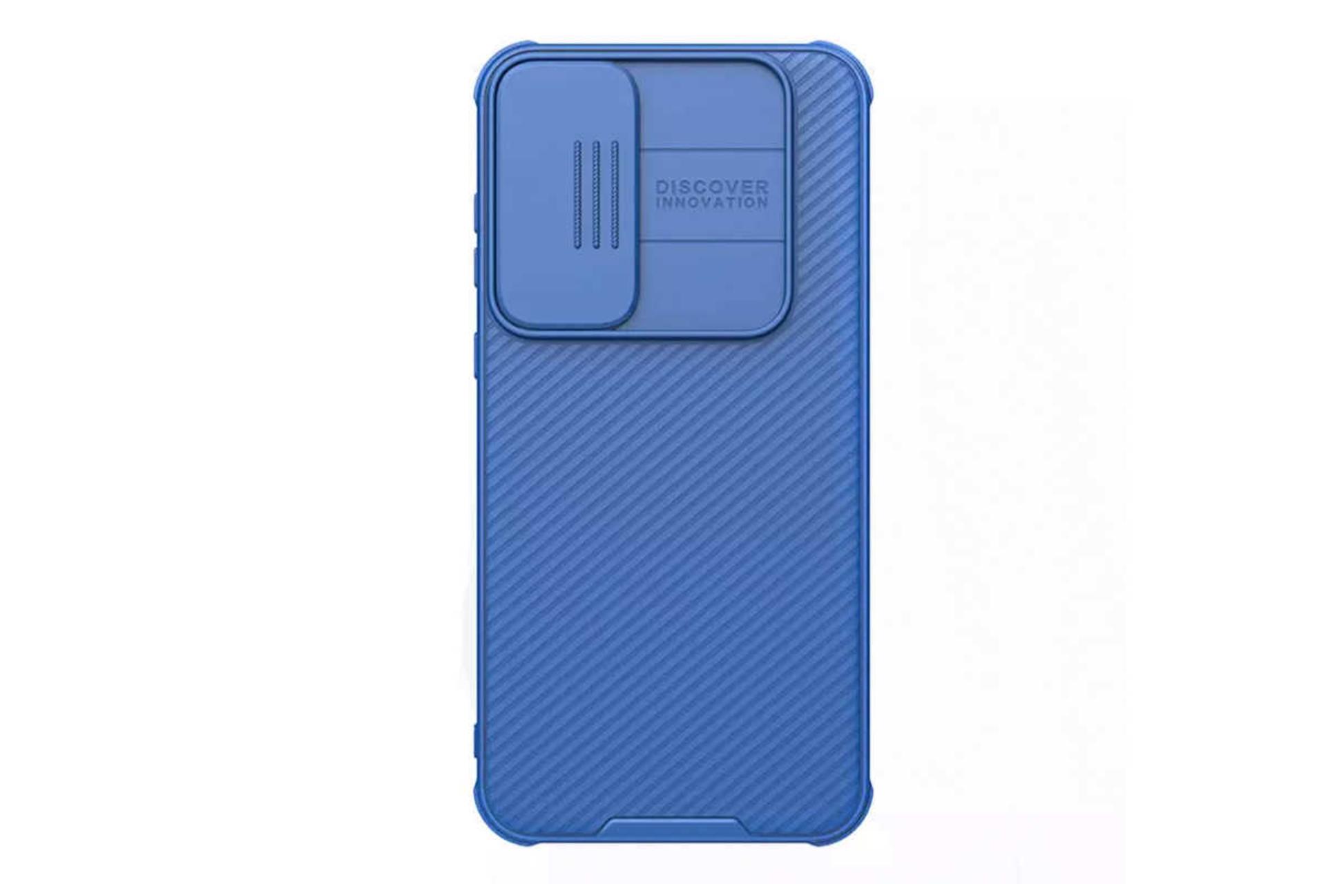 نمای پشت قاب گوشی نیلکین مدل CamShield Pro مناسب سامسونگ Galaxy A55 رنگ آبی