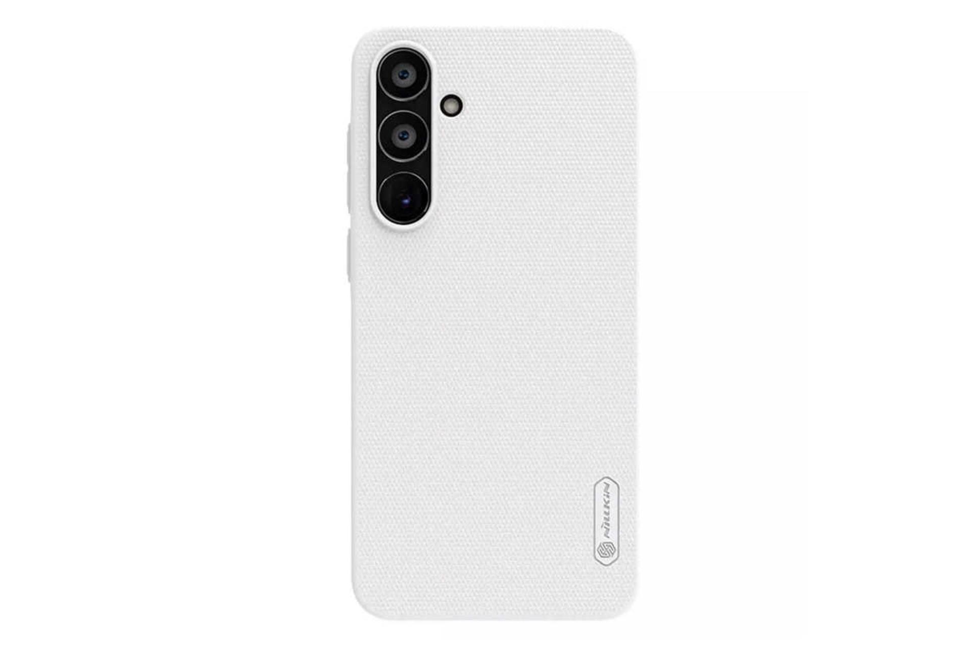 نمای پشت قاب گوشی نیلکین مدل Super Frosted Shield مناسب سامسونگ Galaxy A35 رنگ سفید