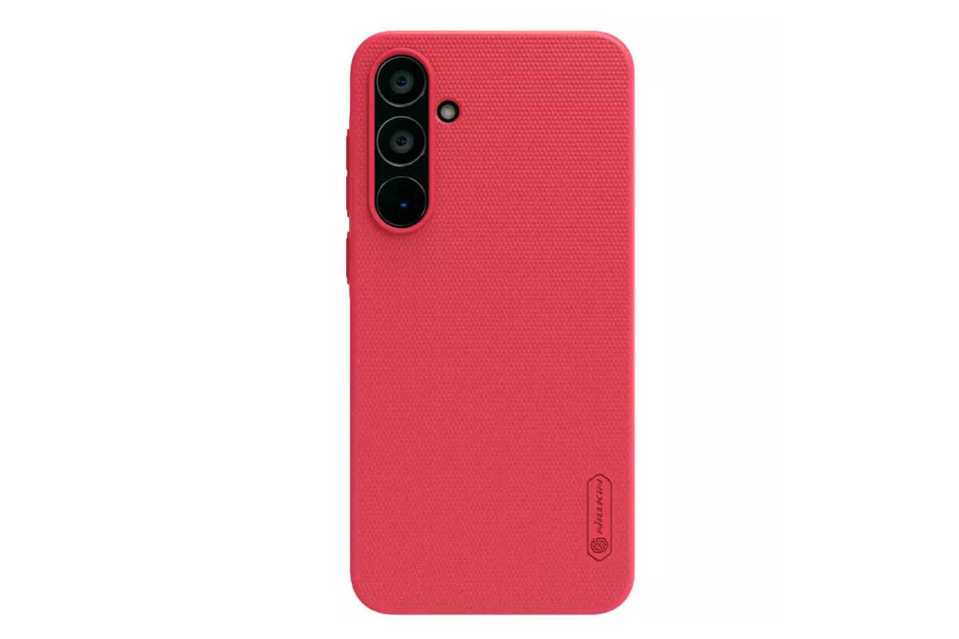 نمای پشت قاب گوشی نیلکین مدل Super Frosted Shield مناسب سامسونگ Galaxy A35 رنگ قرمز