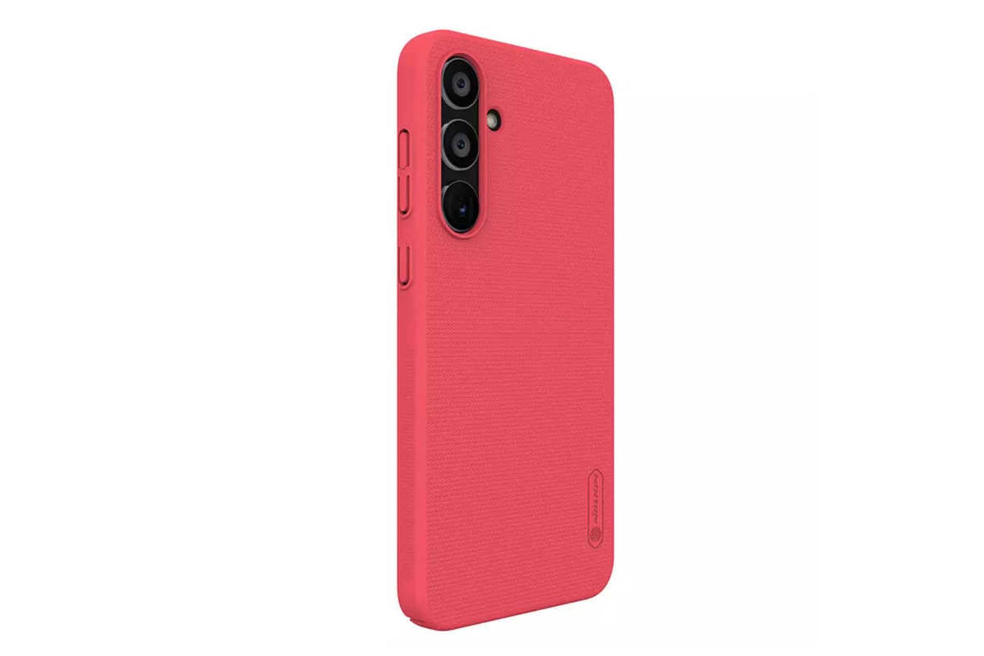 نمای سمت راست قاب گوشی نیلکین مدل Super Frosted Shield مناسب سامسونگ Galaxy A35 رنگ قرمز