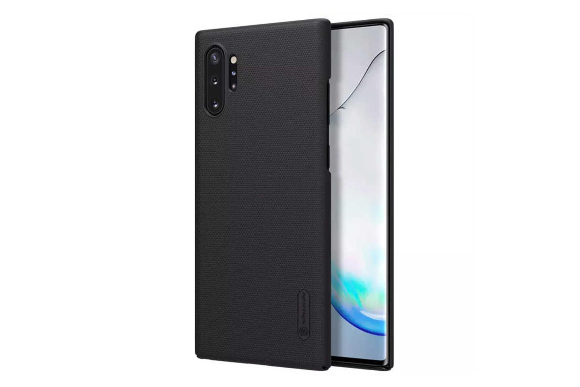 نمای سمت راست قاب گوشی نیلکین مدل Super Frosted Shield مناسب سامسونگ Galaxy Note10+ رنگ مشکی