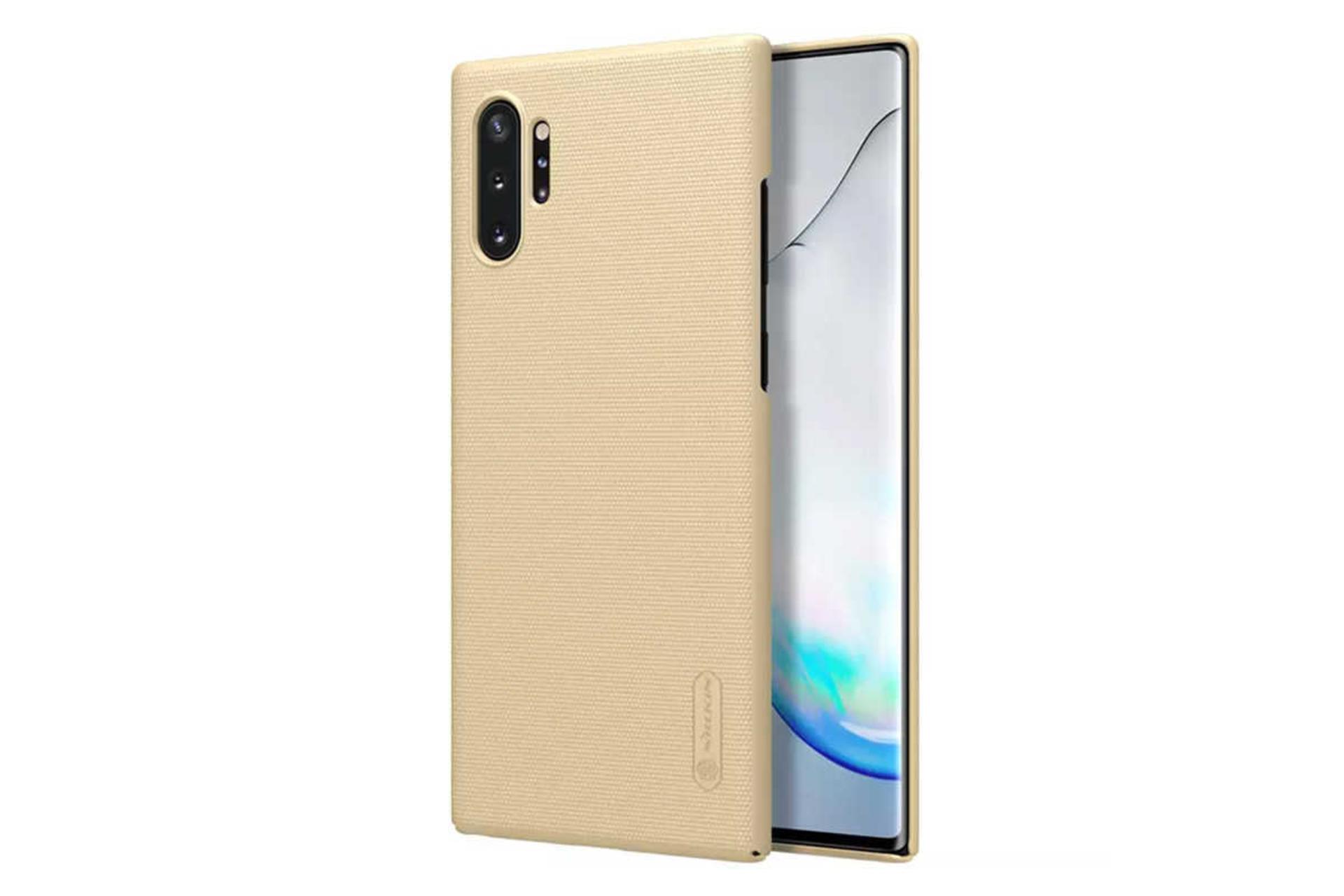 نمای سمت راست قاب گوشی نیلکین مدل Super Frosted Shield مناسب سامسونگ Galaxy Note10+ رنگ کرم