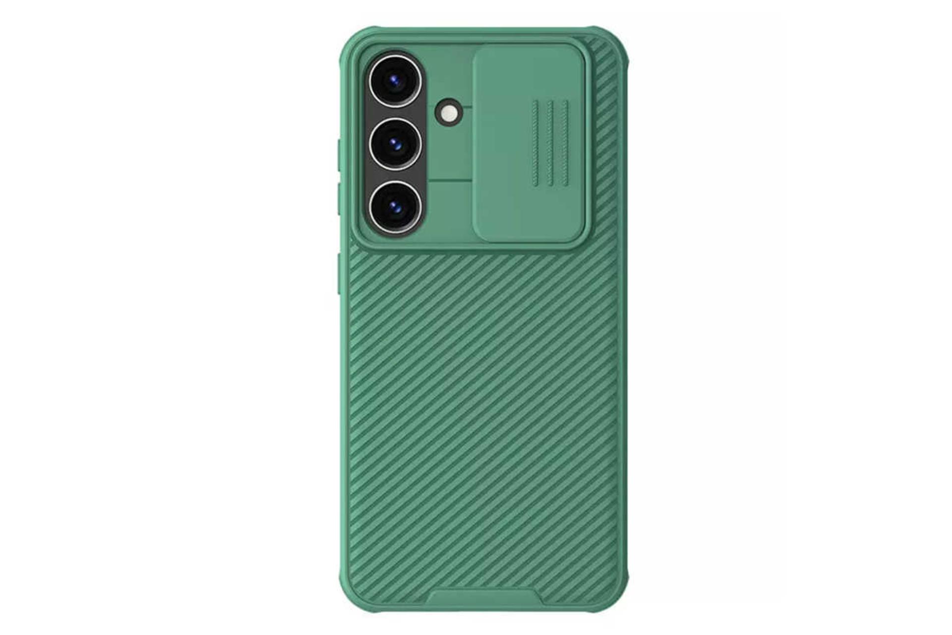 نمای پشت قاب گوشی نیلکین مدل CamShield Pro مناسب سامسونگ Galaxy S24 رنگ سبز