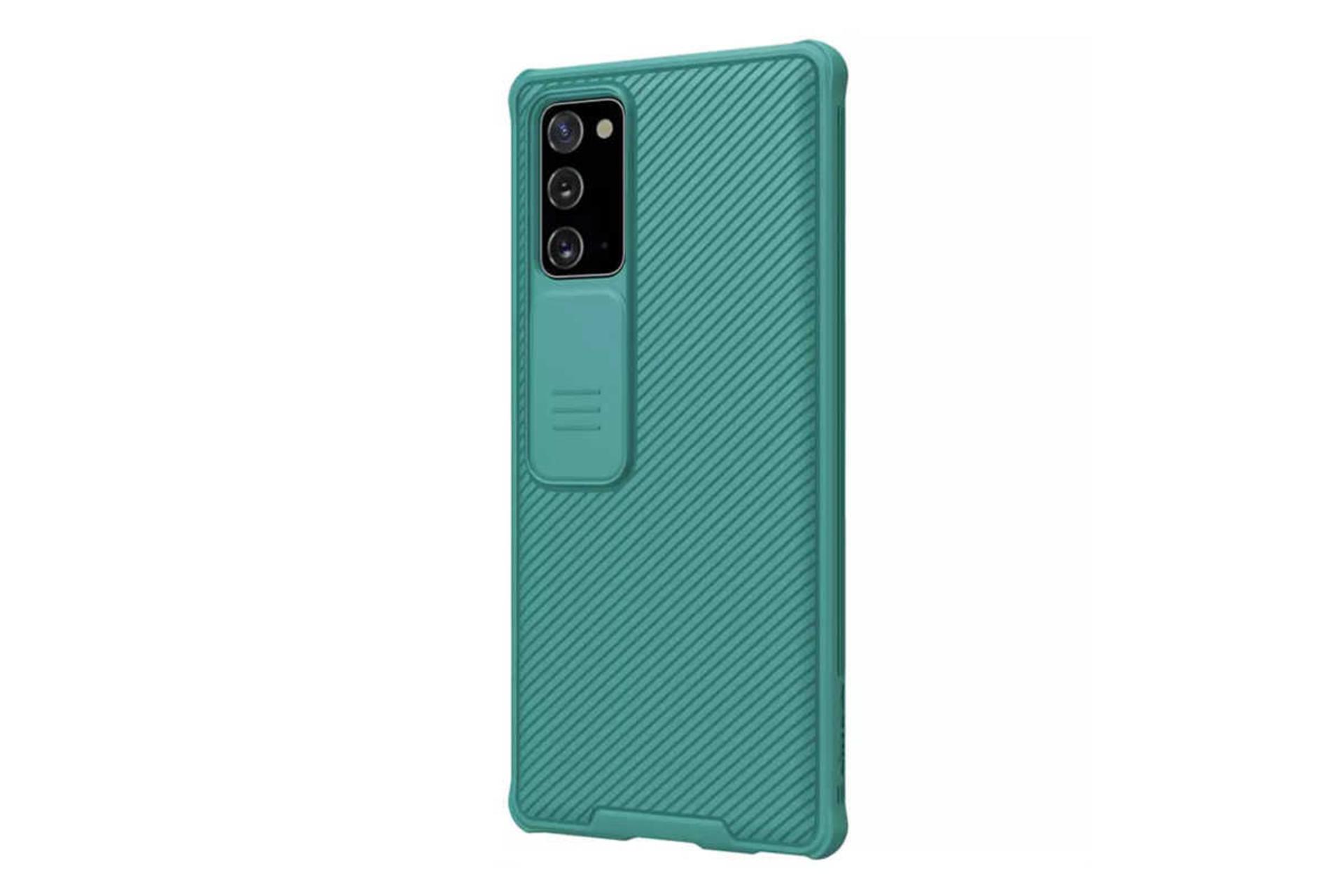 نمای سمت راست قاب گوشی نیلکین مدل CamShield Pro مناسب سامسونگ Galaxy Note20 رنگ سبز