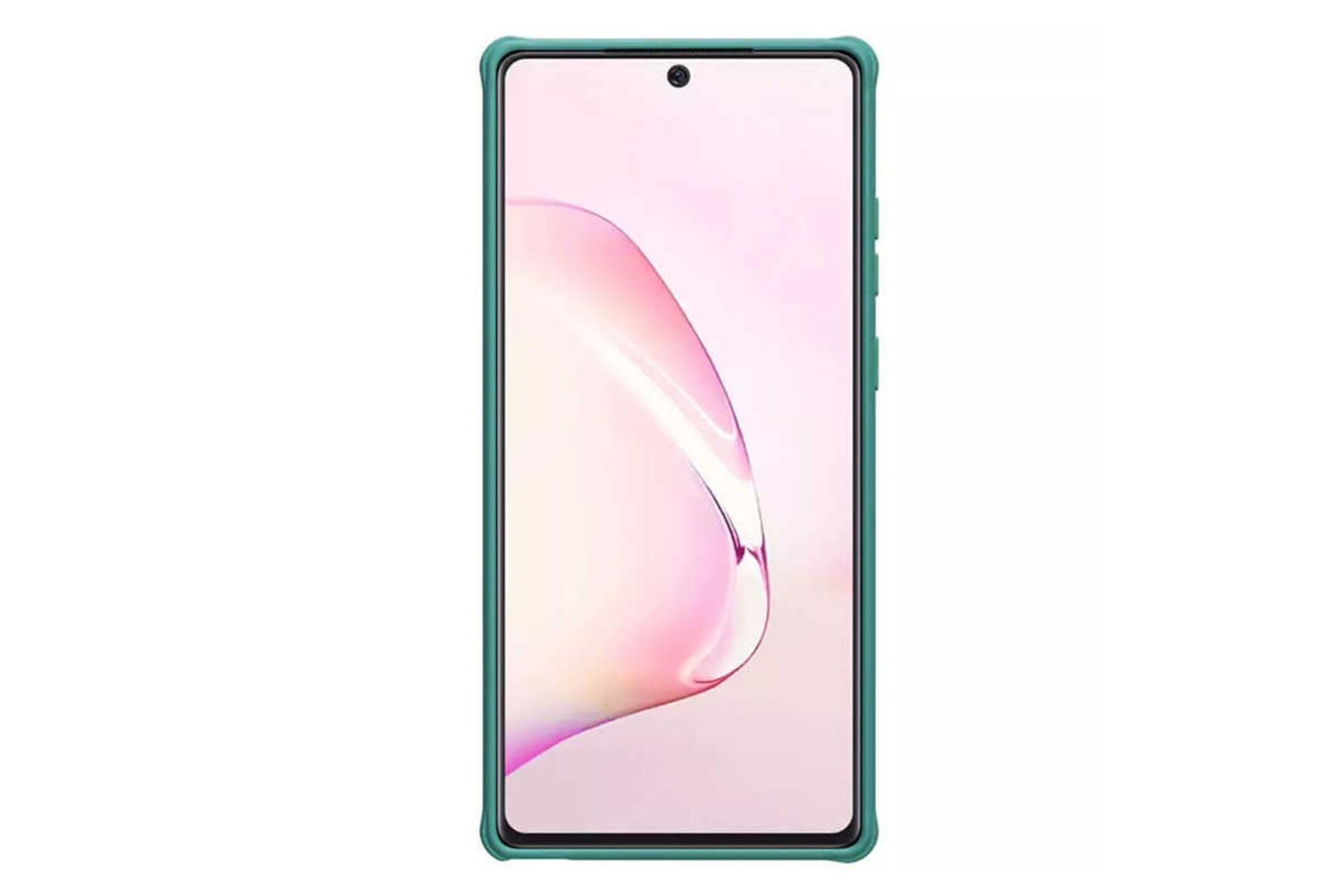نمای جلوی قاب گوشی نیلکین مدل CamShield Pro مناسب سامسونگ Galaxy Note20 رنگ سبز