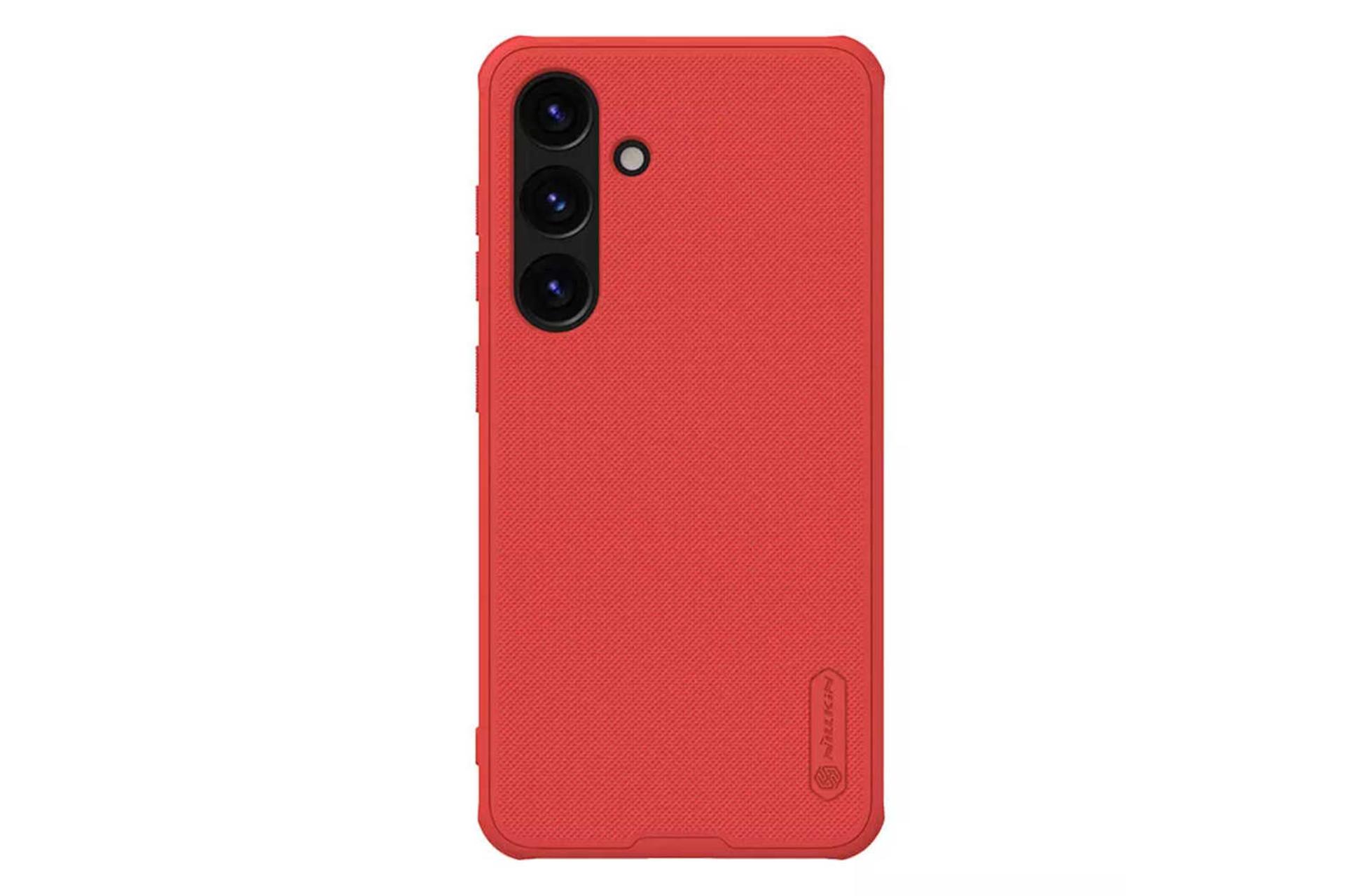 نمای پشت قاب گوشی نیلکین مدل Super Frosted Shield Pro مناسب سامسونگ Galaxy S24 Plus رنگ قرمز