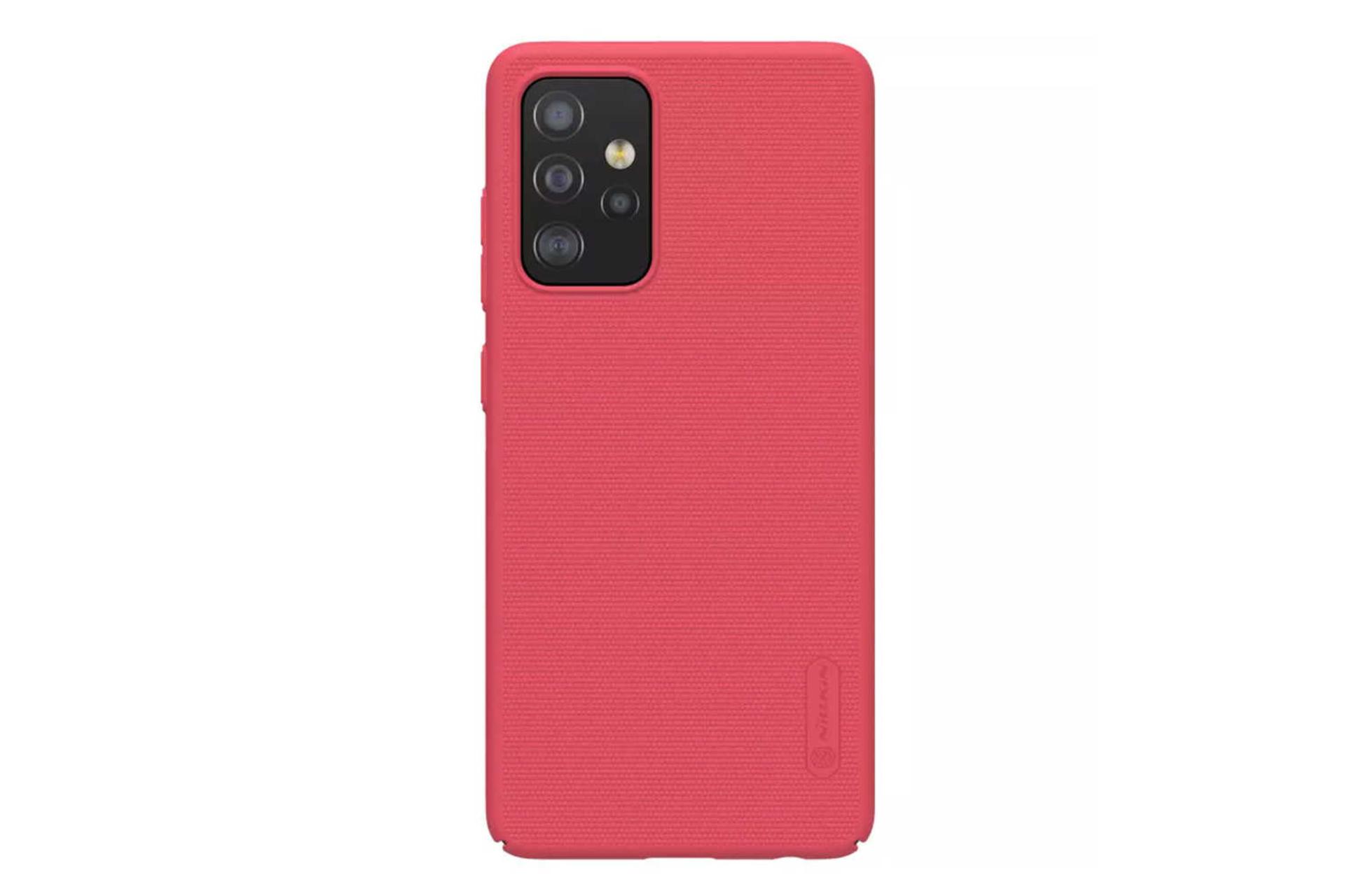 نمای پشت قاب گوشی نیلکین مدل Super Frosted Shield مناسب سامسونگ Galaxy A52 4G / A52 5G / A52s 5G رنگ قرمز