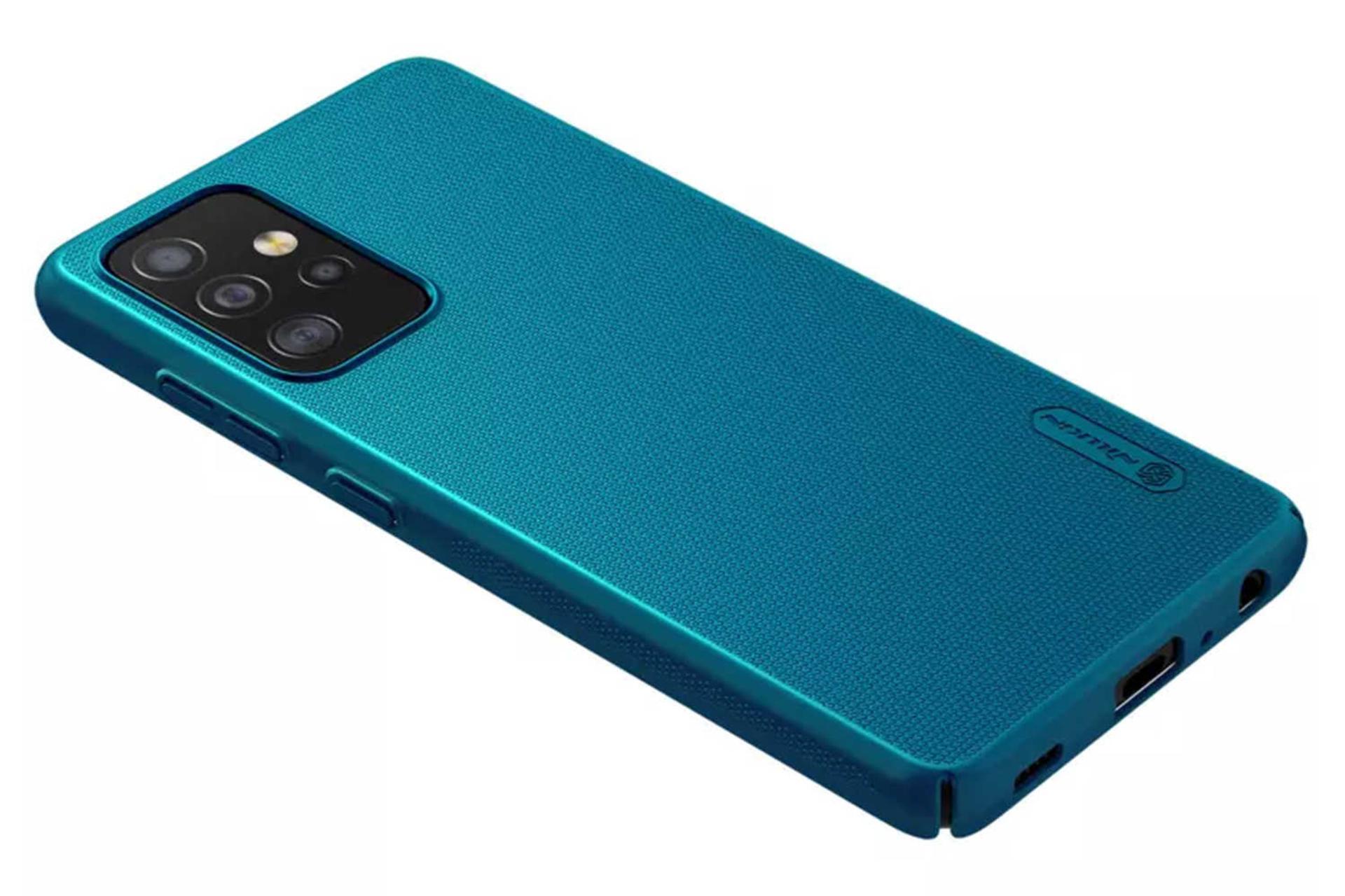 نمای کناری قاب گوشی نیلکین مدل Super Frosted Shield مناسب سامسونگ Galaxy A52 4G / A52 5G / A52s 5G رنگ آبی