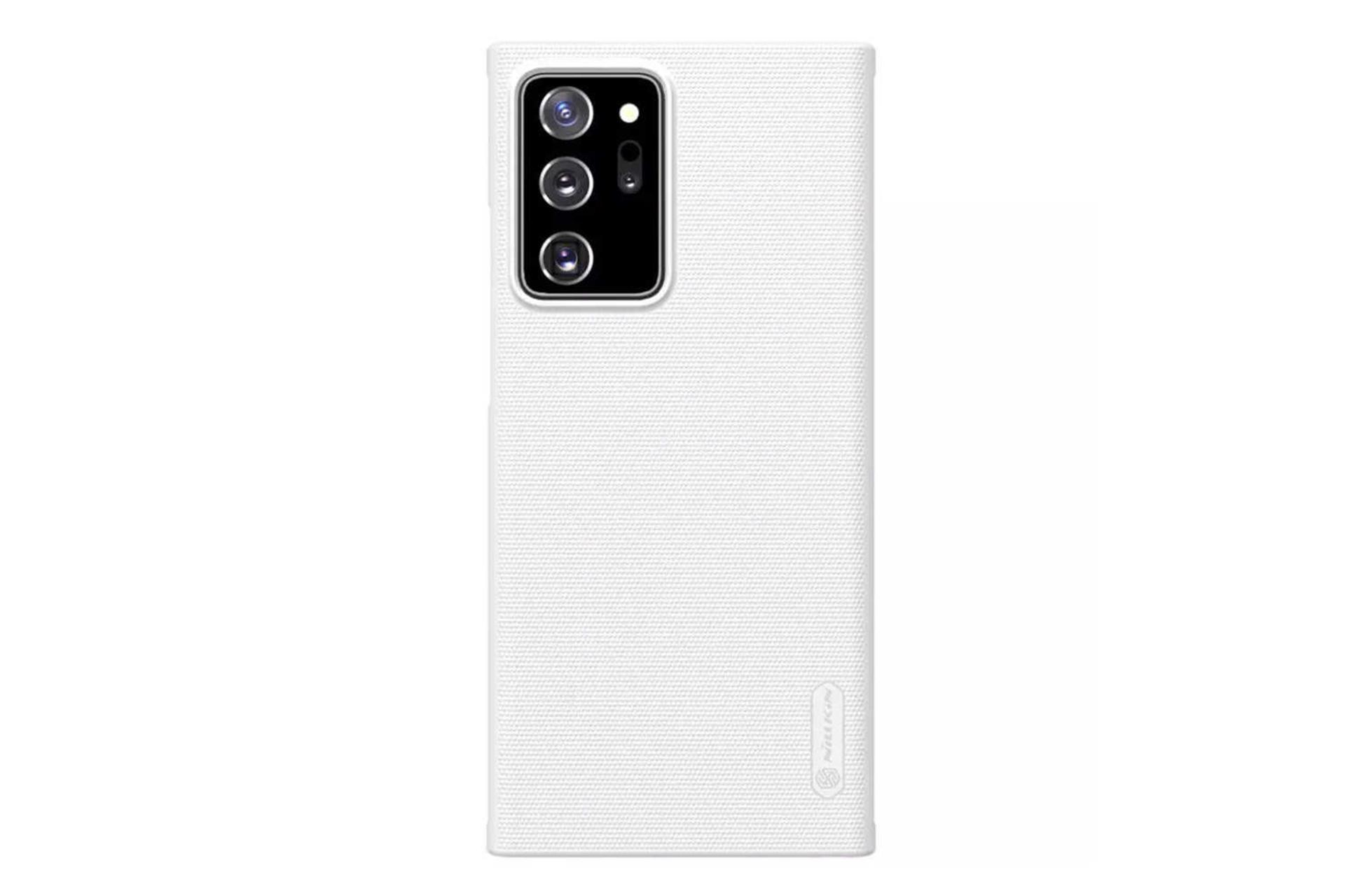 نمای پشت قاب گوشی نیلکین مدل Super Frosted Shield مناسب سامسونگ Galaxy Note20 Ultra رنگ سفید