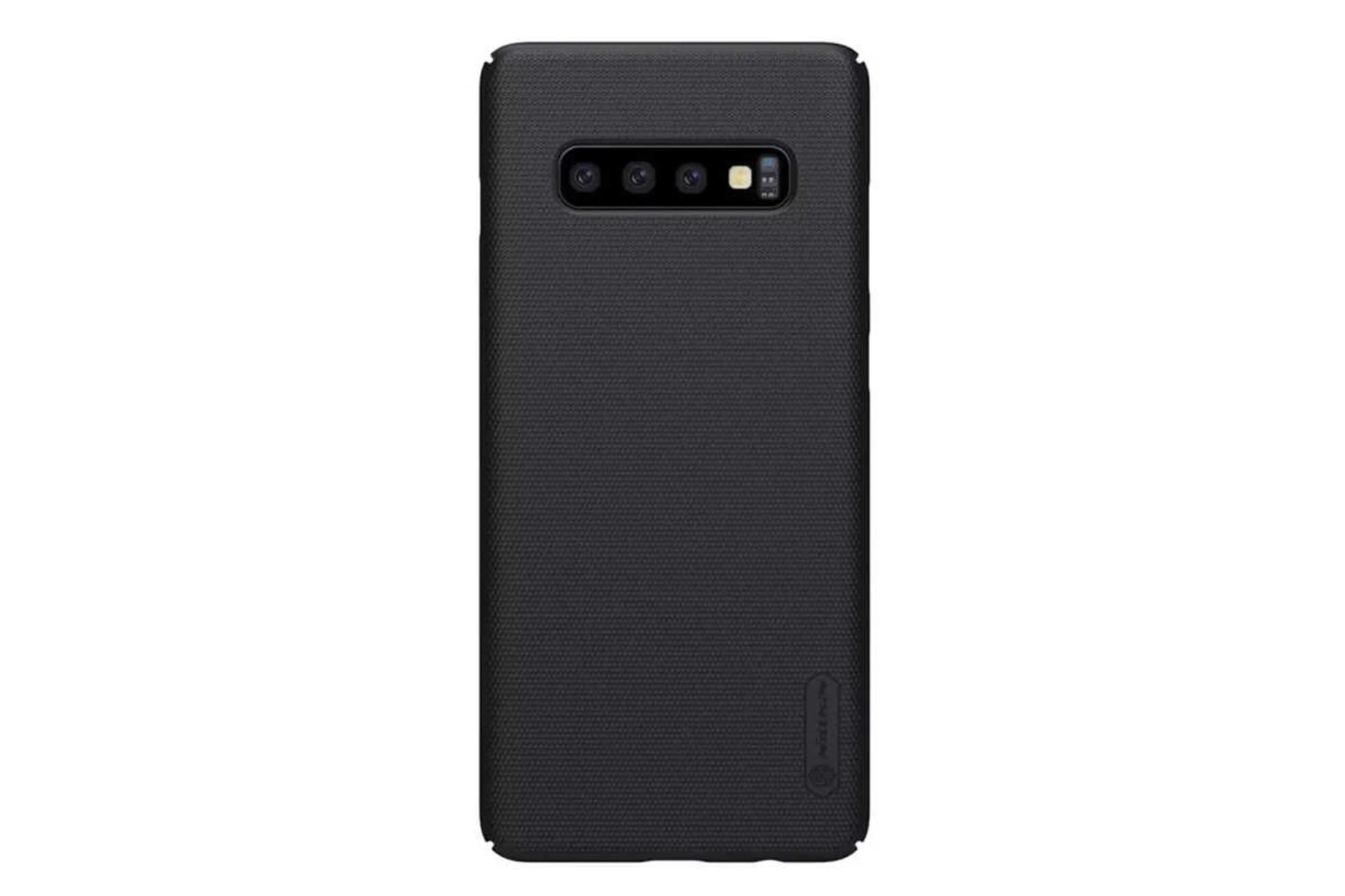 نمای پشت قاب گوشی نیلکین مدل Super Frosted Shield مناسب سامسونگ Galaxy S10 Plus رنگ مشکی