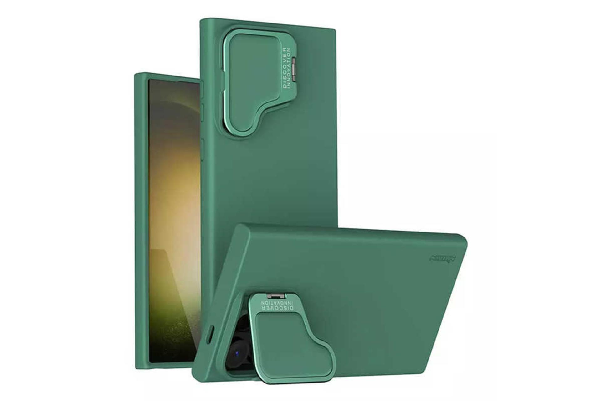 استند قاب گوشی نیلکین مدل CamShield Silky Prop Silicon مناسب سامسونگ Galaxy S24 Ultra