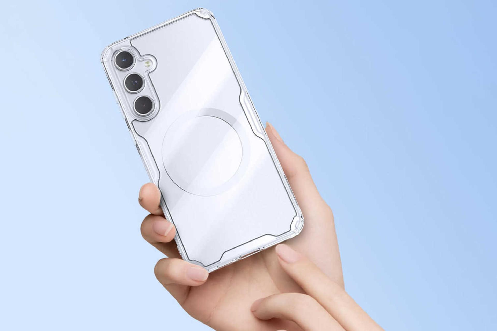 جنس پلاستیک قاب گوشی نیلکین مدل Nature TPU Pro Magnetic مناسب سامسونگ Galaxy A55