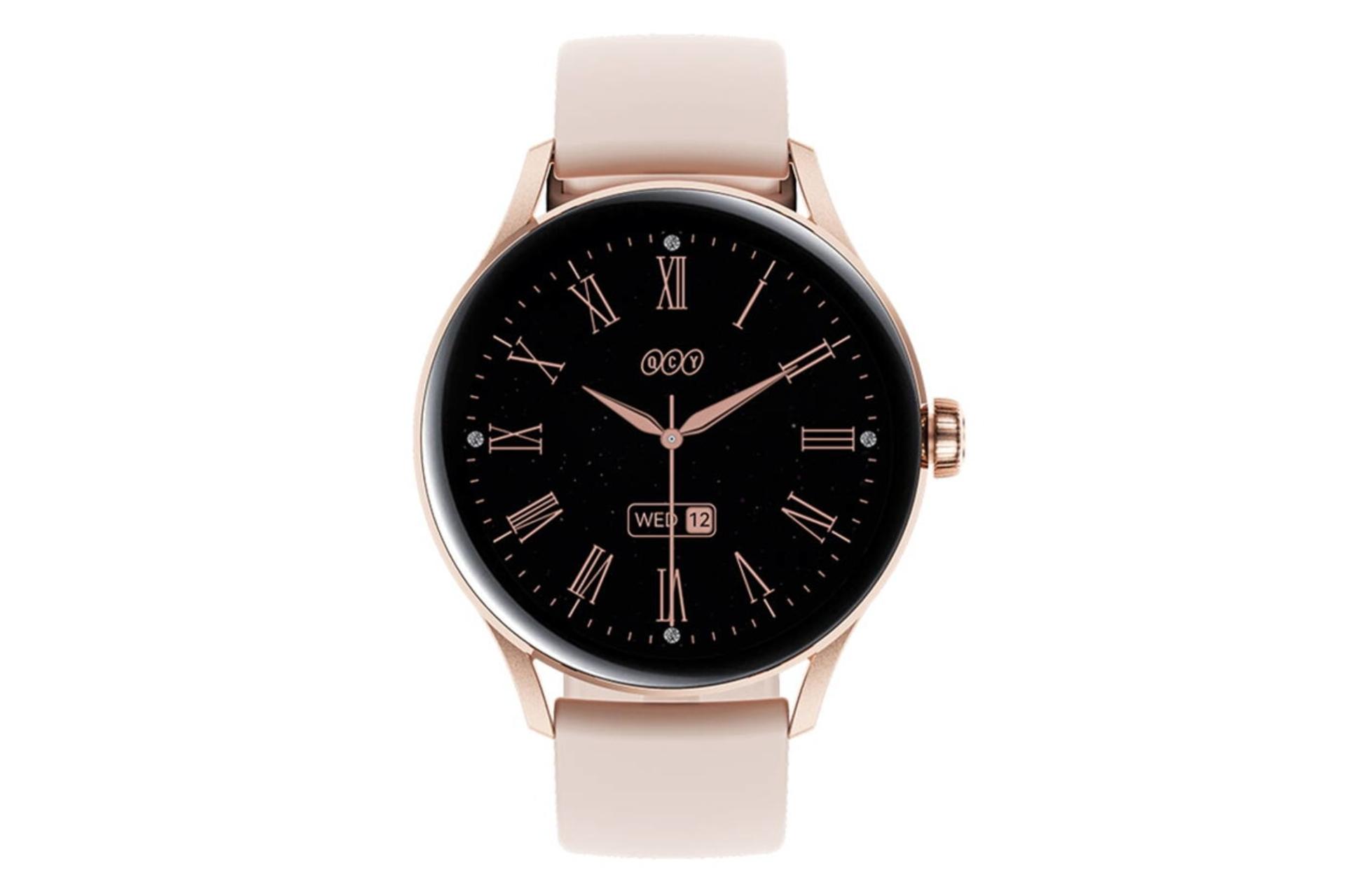 ساعت هوشمند کیو سی وای QCY Watch Elite طلایی از نمای روبرو