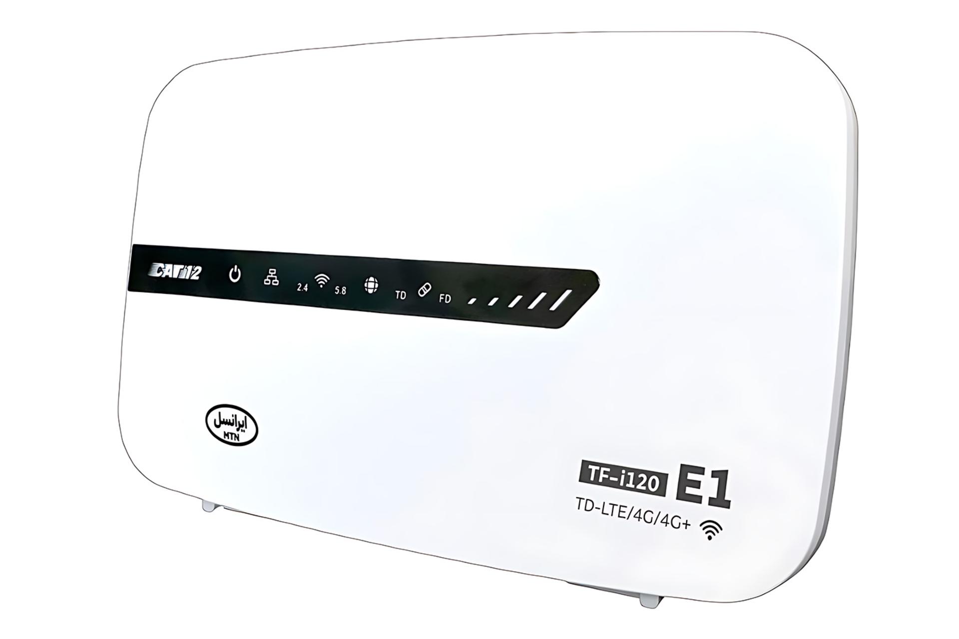 نمای کناری مودم و روتر سیم‌ کارتی ایرانسل Irancell TF-i120 E1
