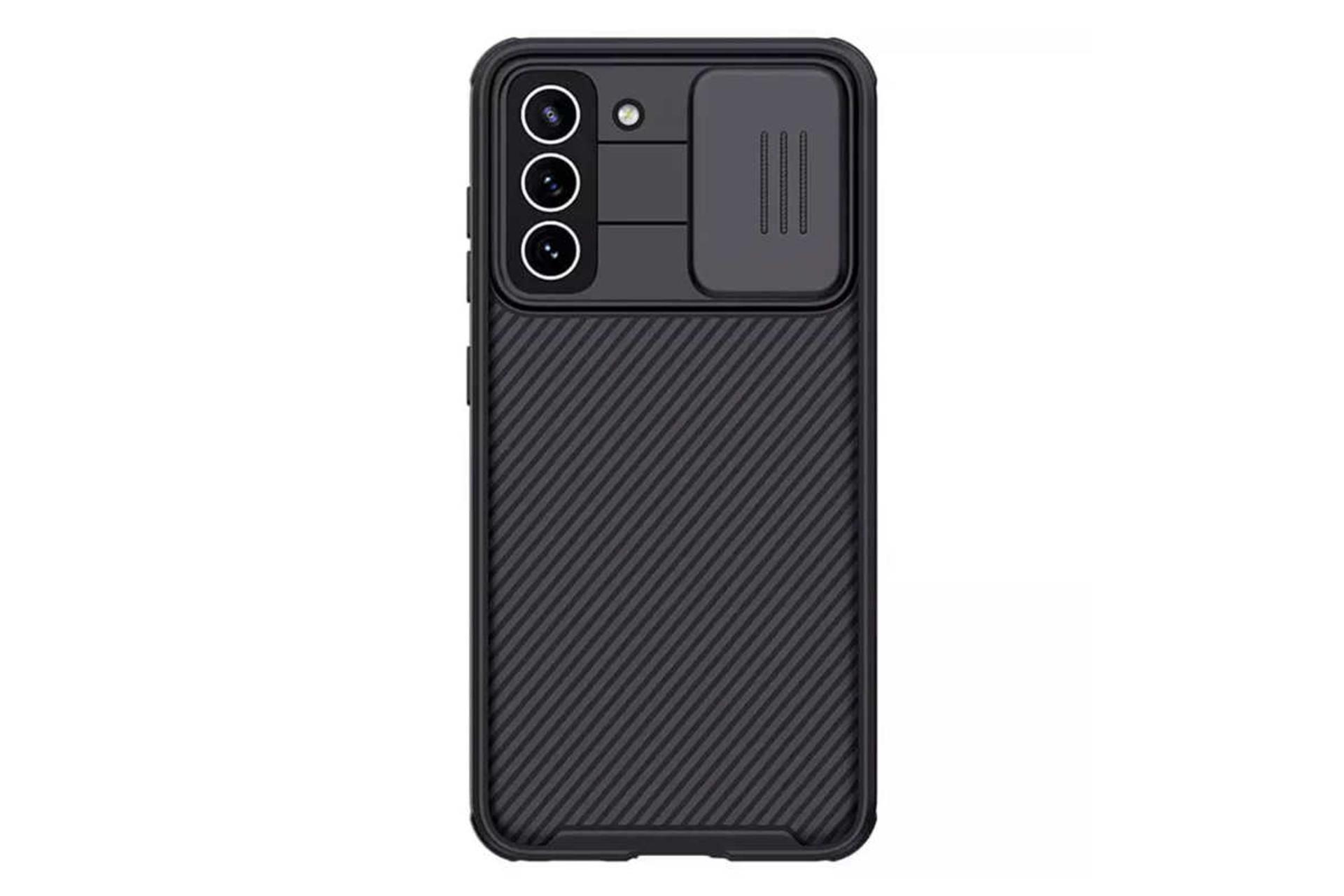 نمای پشت قاب گوشی نیلکین مدل CamShield Pro مناسب سامسونگ Galaxy S21 FE 5G رنگ مشکی