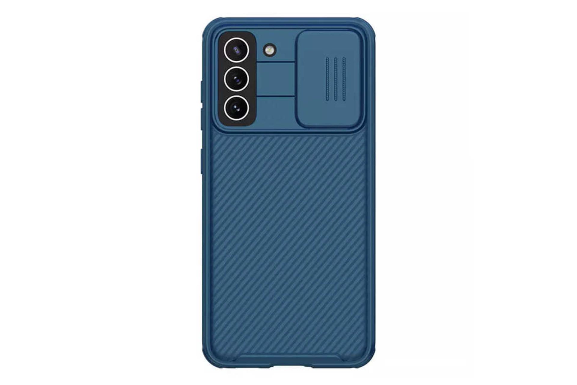 نمای پشت قاب گوشی نیلکین مدل CamShield Pro مناسب سامسونگ Galaxy S21 FE 5G رنگ آبی