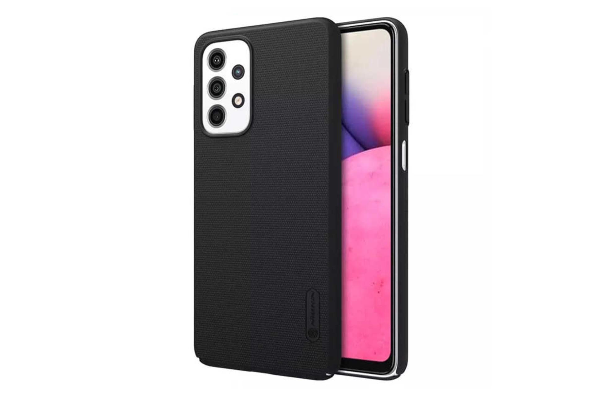 نمای سمت راست قاب گوشی نیلکین مدل Super Frosted Shield مناسب سامسونگ Galaxy A33 5G رنگ مشکی