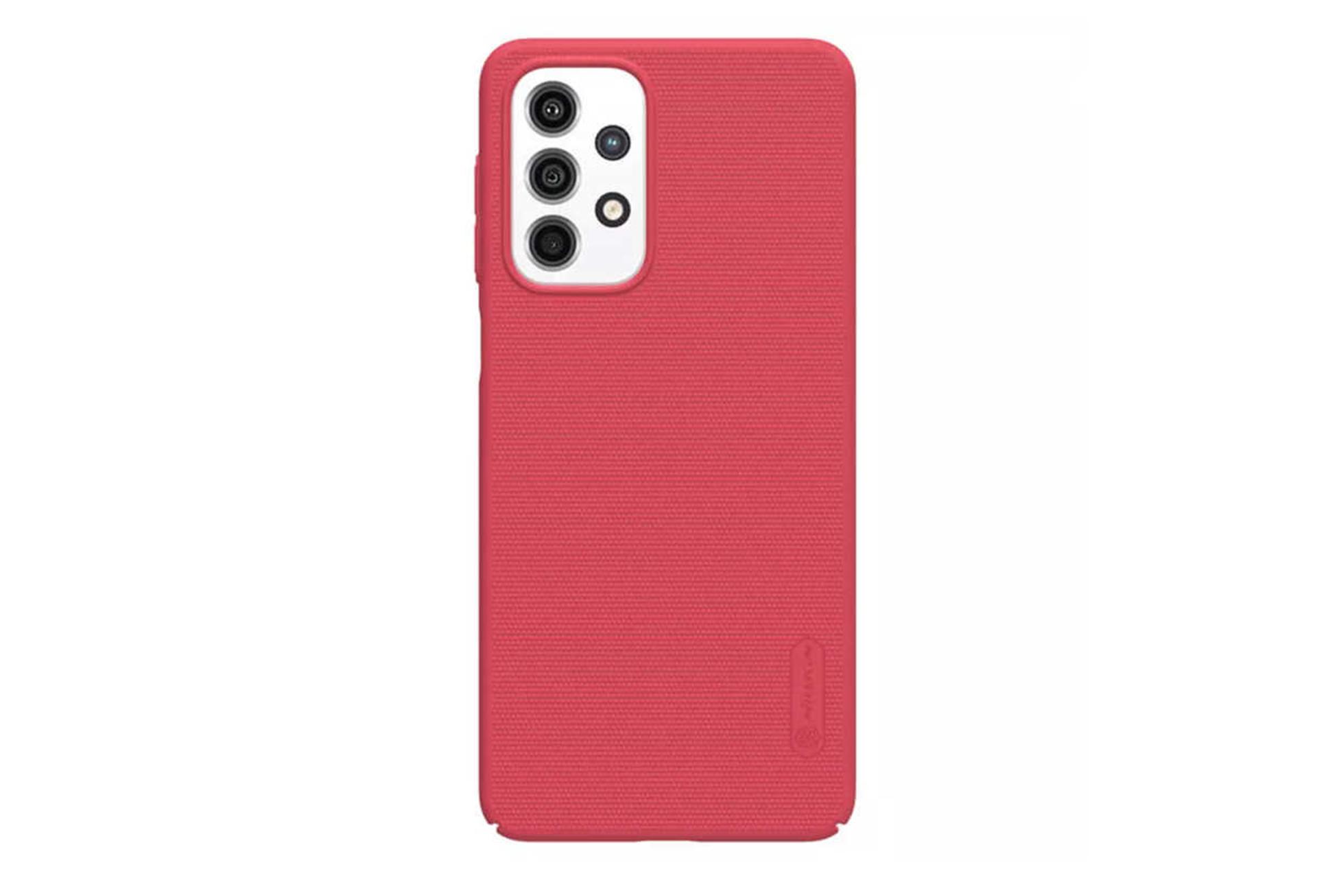 مرجع متخصصين ايران نماي پشت قاب موبايل نيلكين مدل Super Frosted Shield مناسب سامسونگ Galaxy A33 5G رنگ قرمز