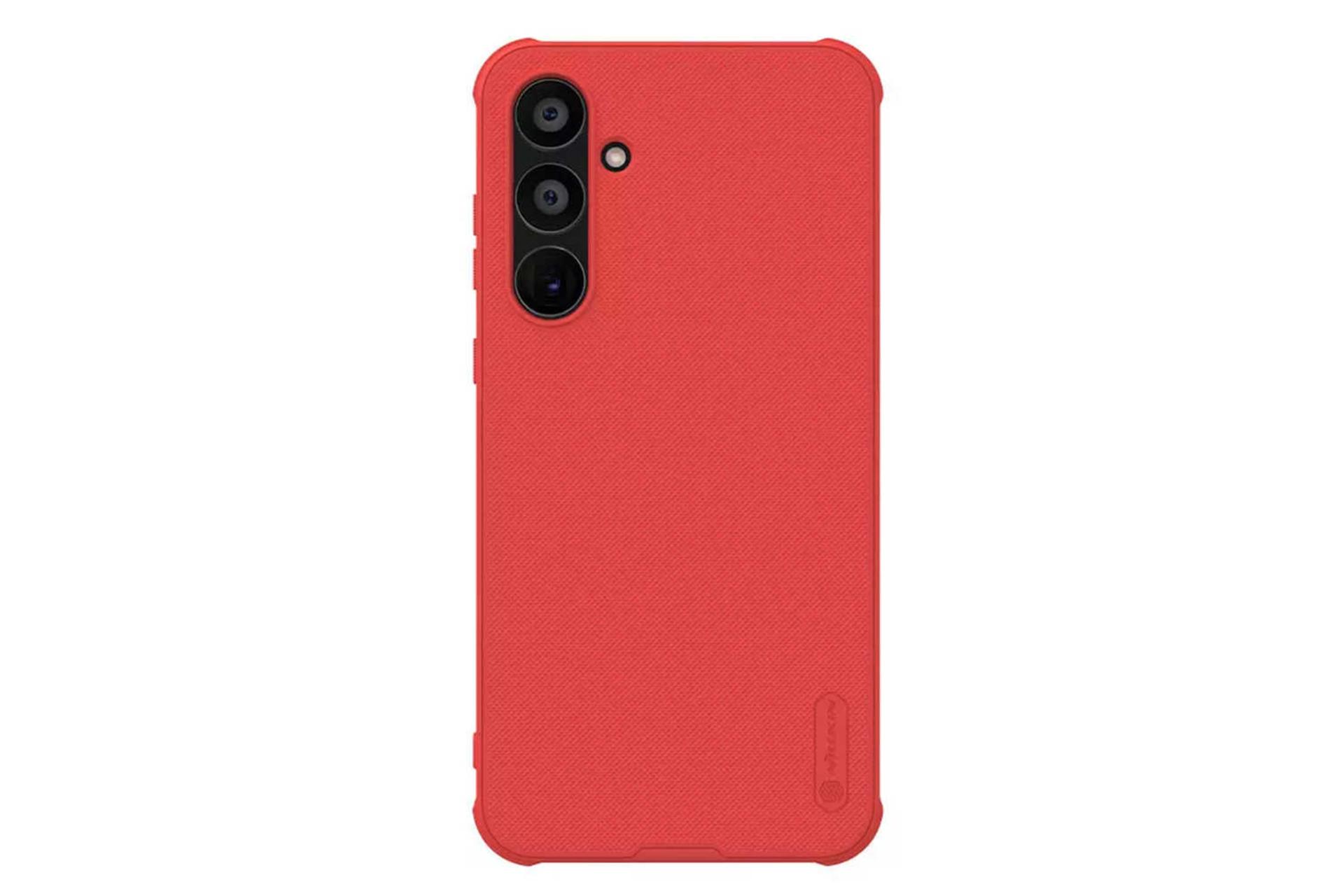 نمای پشت قاب گوشی نیلکین مدل Super Frosted Shield Pro مناسب سامسونگ Galaxy A55 رنگ قرمز