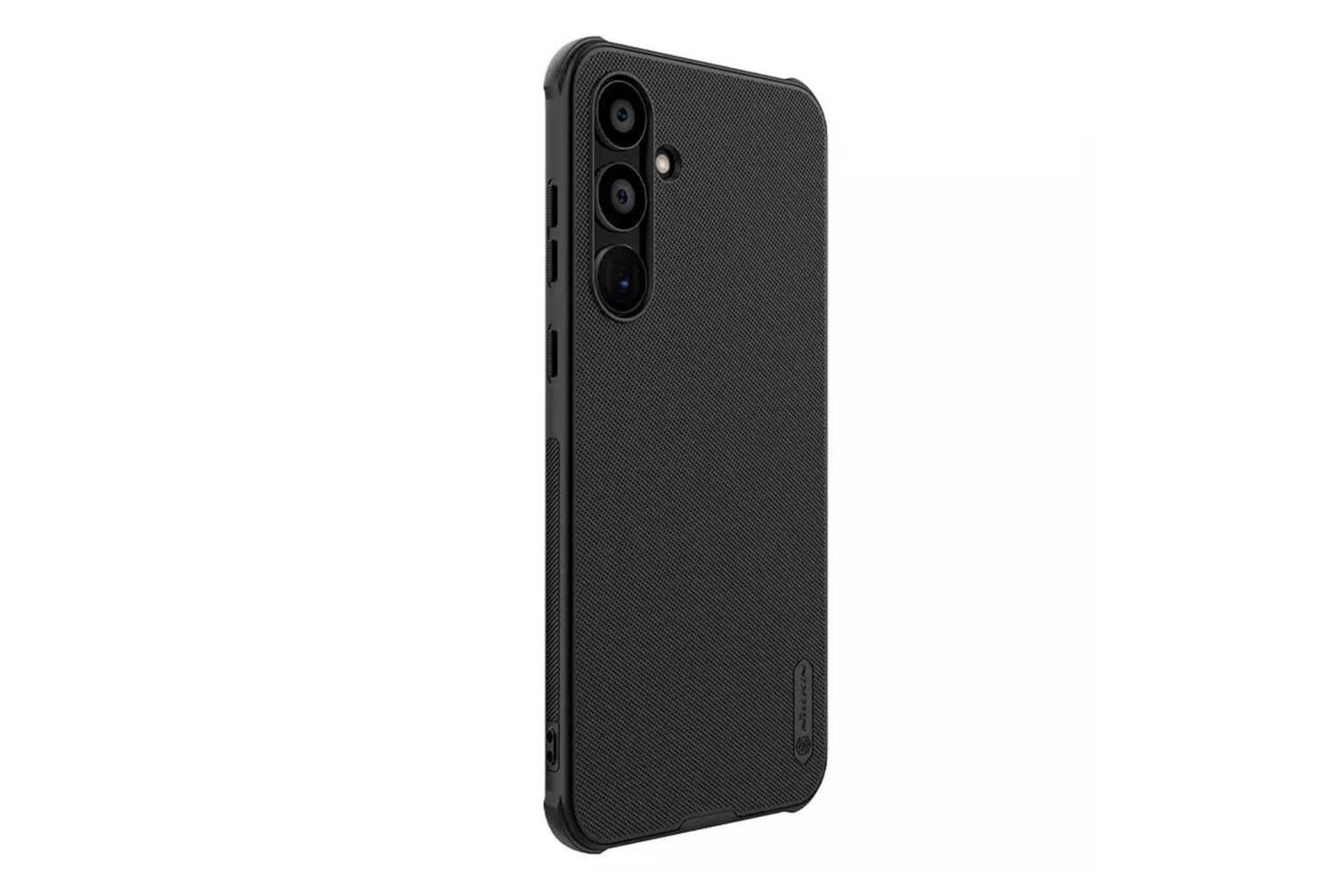 نمای سمت چپ قاب گوشی نیلکین مدل Super Frosted Shield Pro مناسب سامسونگ Galaxy A55 رنگ مشکی