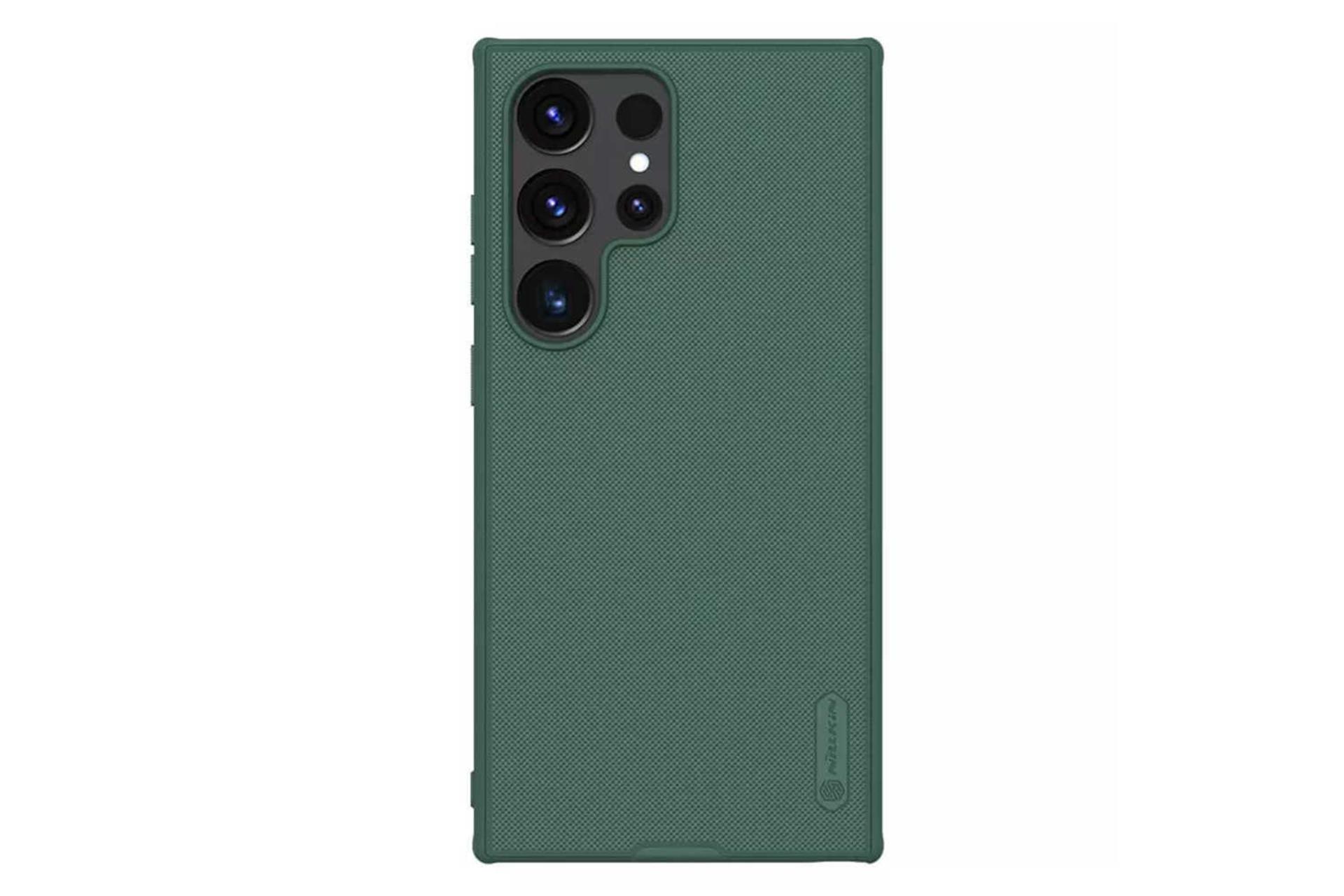 نمای پشت قاب گوشی نیلکین مدل Super Frosted Shield Pro مناسب سامسونگ Galaxy S24 Ultra رنگ سبز