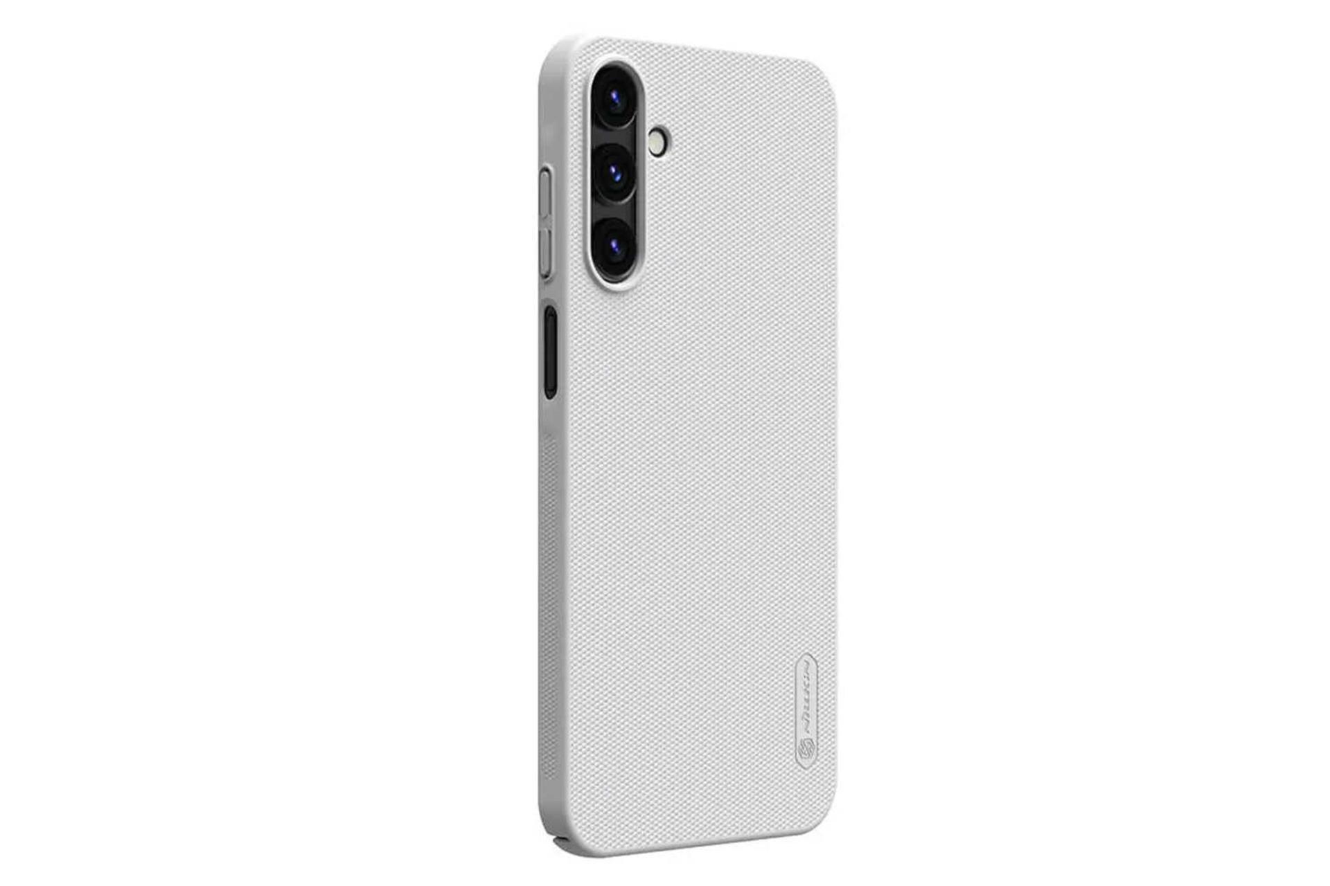 نمای سمت چپ قاب گوشی نیلکین مدل Super Frosted Shield مناسب سامسونگ Galaxy A15 4G / 5G رنگ سفید