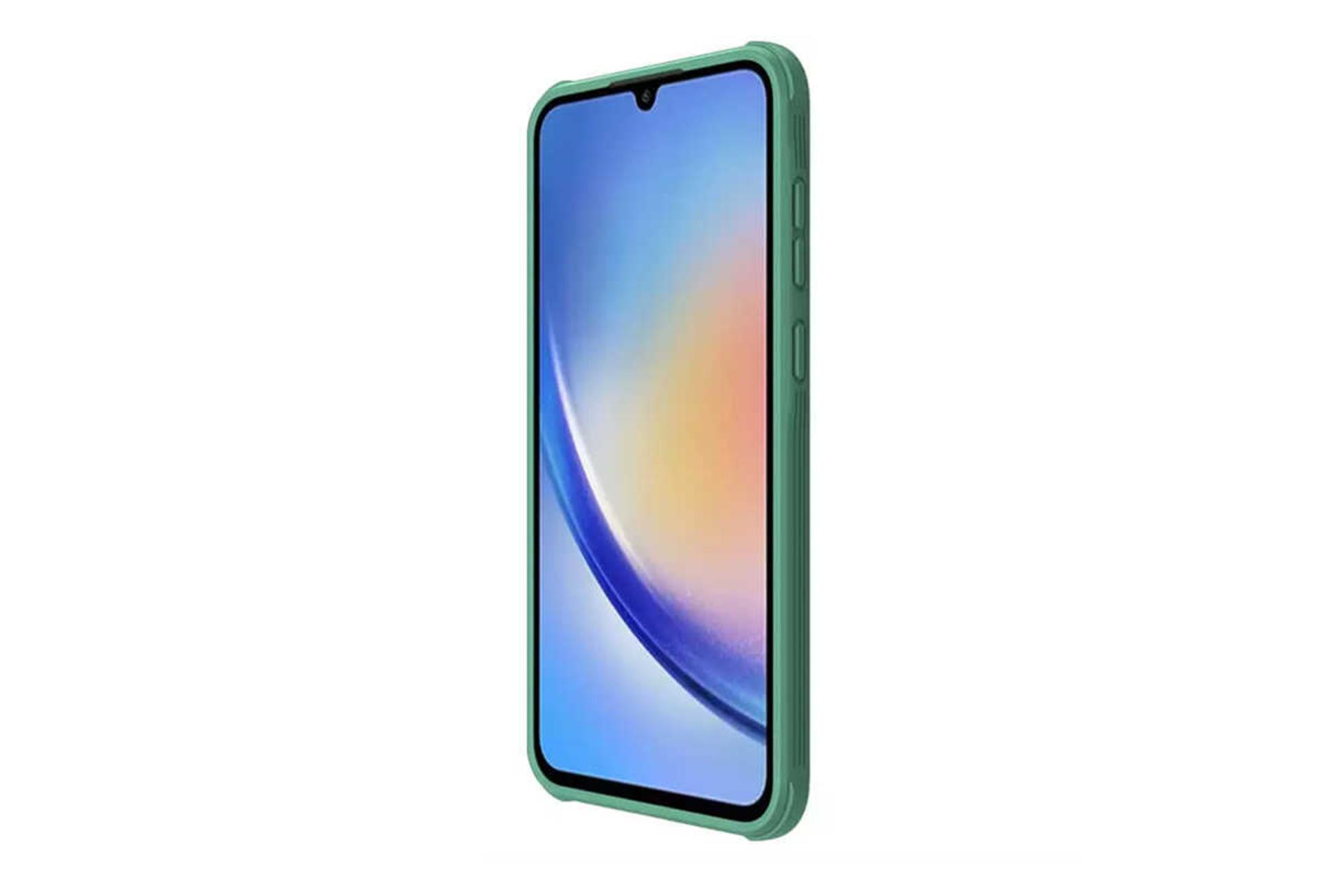 نمای سمت راست قاب گوشی نیلکین مدل CamShield Pro مناسب سامسونگ Galaxy A35 رنگ سبز