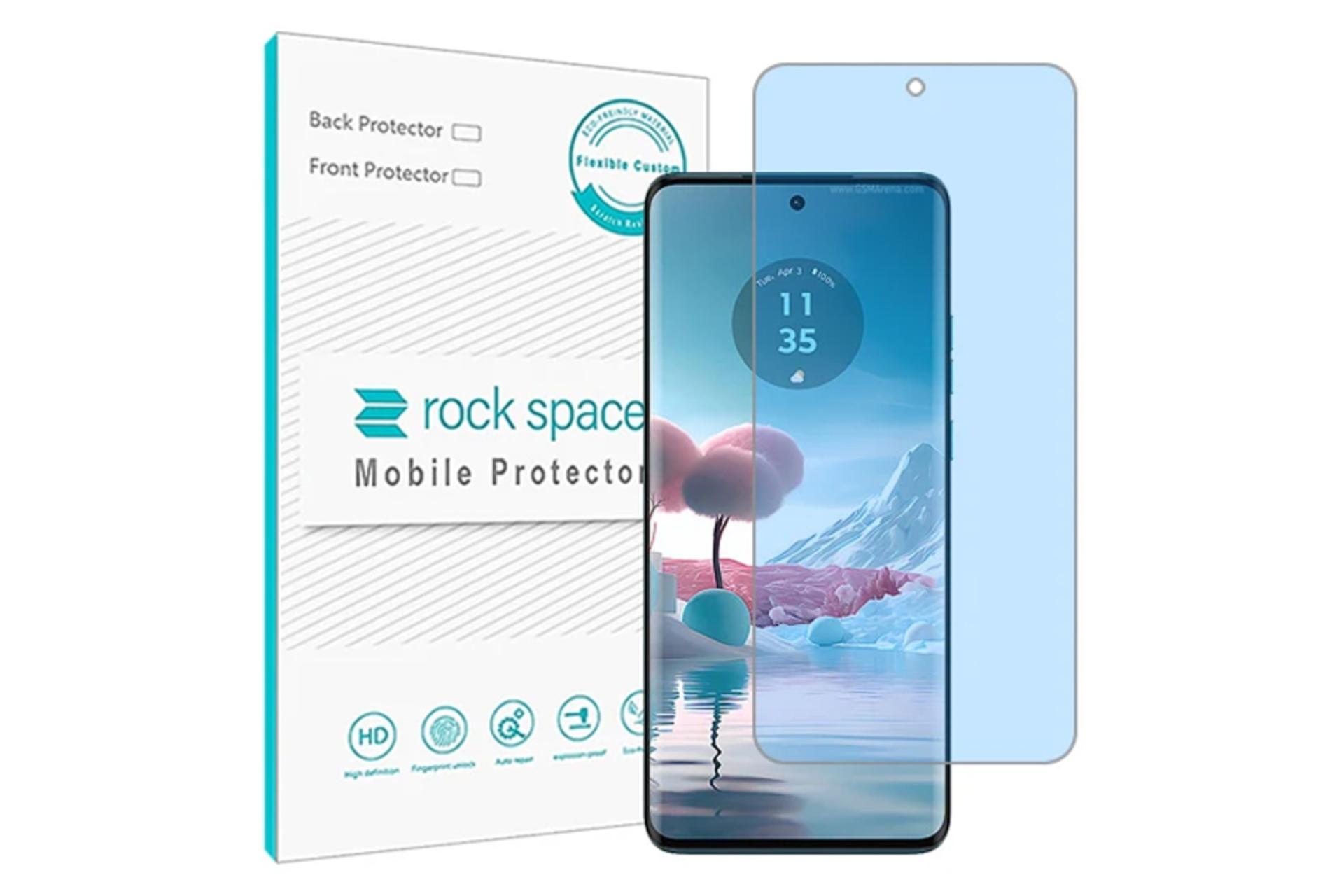 محافظ صفحه نمایش گوشی راک اسپیس مدل HyBLU مناسب موتورولا Edge 40 Neo