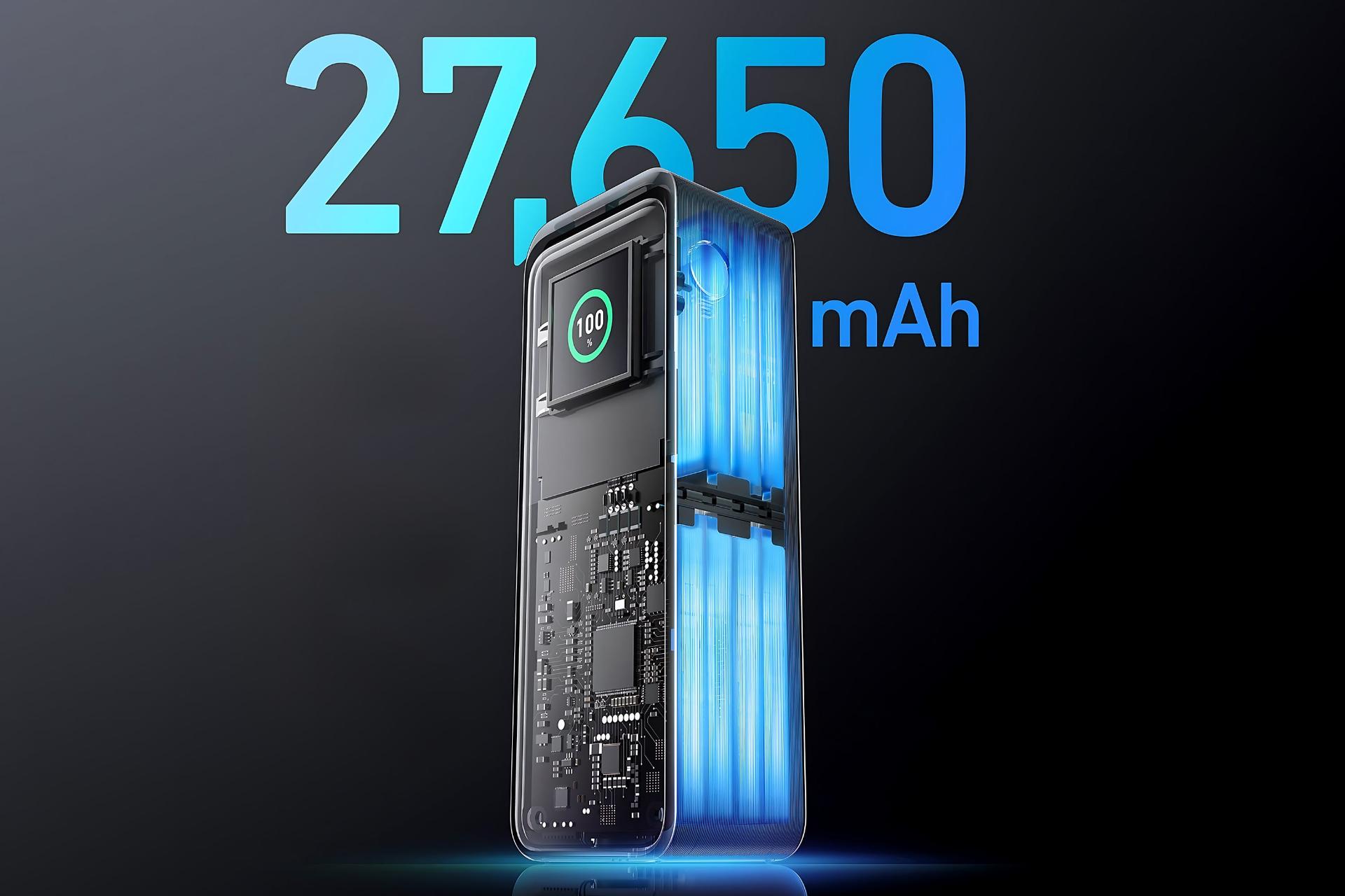 نمای داخلی پاور بانک انکر Anker Prime 27650mAh