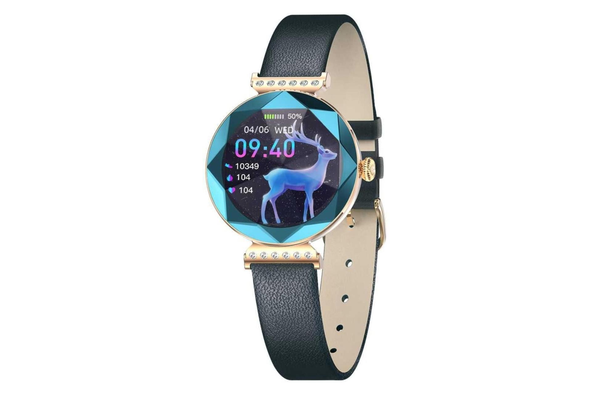 ساعت هوشمند گرین لیون Green Lion Swarovski آبی