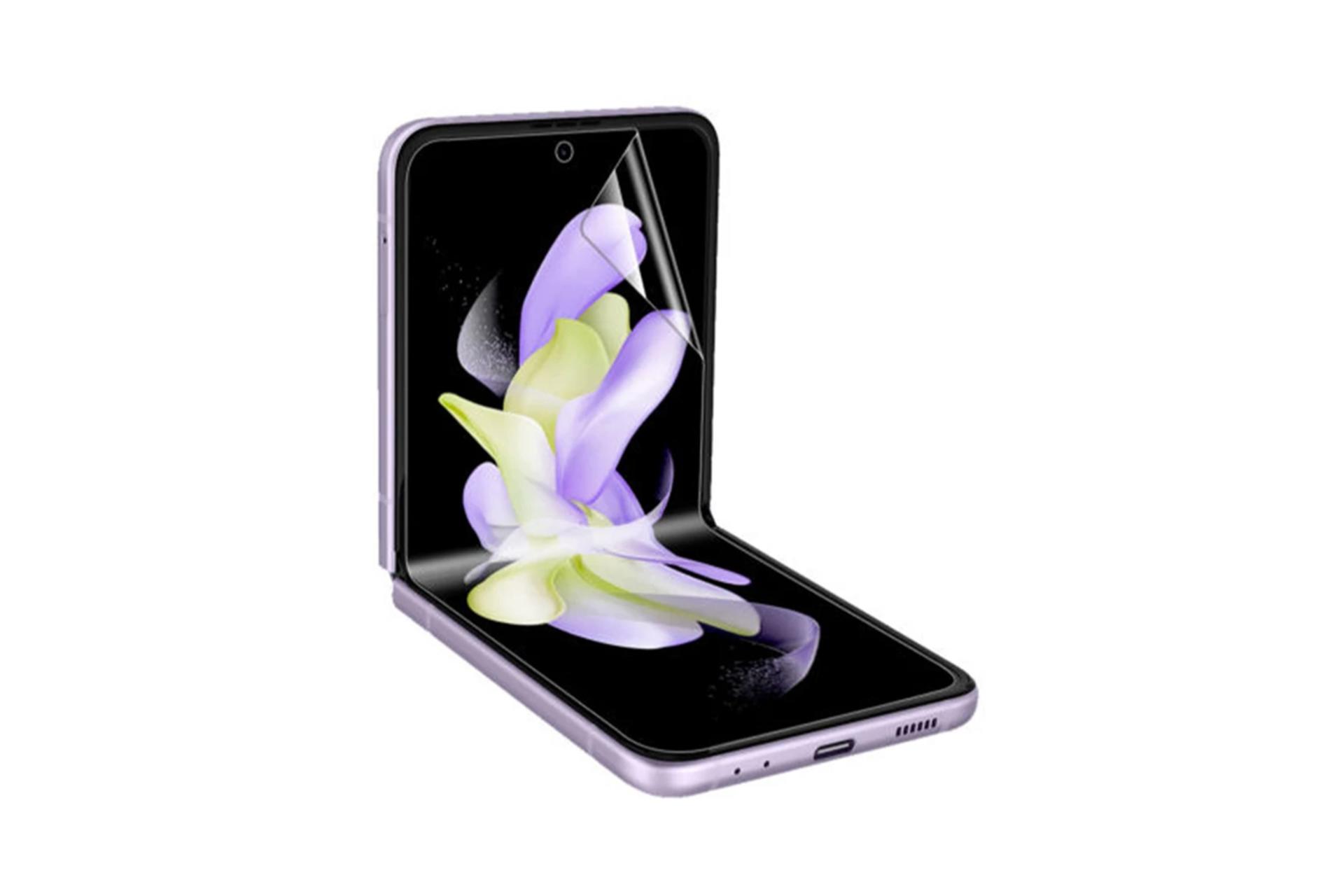 شفافیت محافظ صفحه نمایش گوشی بوف مدل Hydrogel مناسب سامسونگ Galaxy Z Flip4