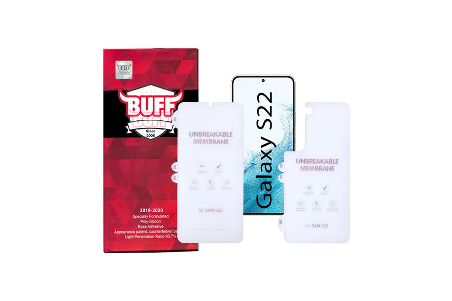 محافظ صفحه نمایش گوشی بوف مدل Hydrogel-Matte مناسب سامسونگ Galaxy S22 به همراه محافظ پشت گوشی