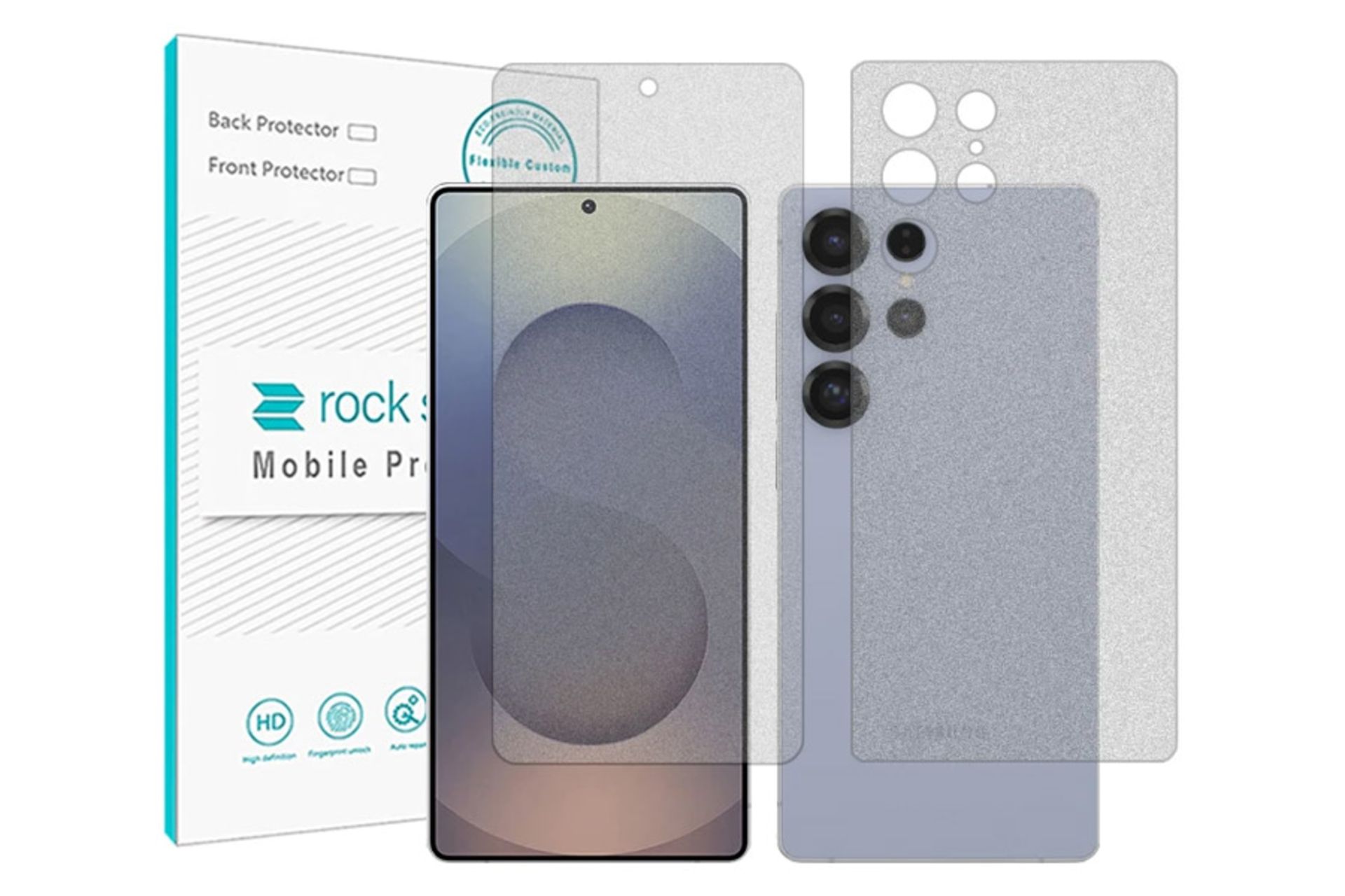 محافظ صفحه نمایش گوشی راک اسپیس مدل مات Resistant مناسب سامسونگ Galaxy S25 Ultra به همراه محافظ پشت گوشی